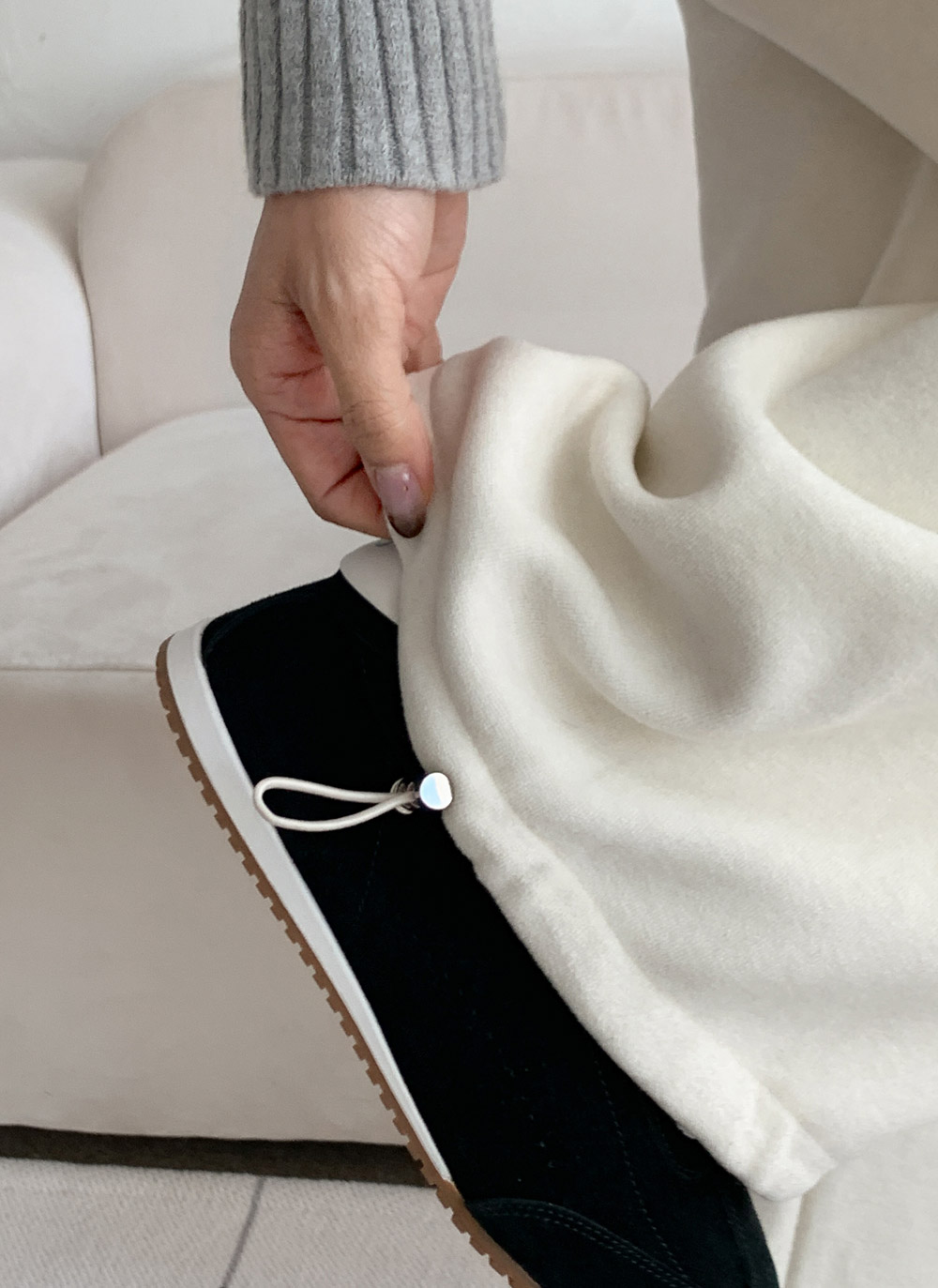 ファー裏地ウエストゴムドローコードワイドパンツ | DHOLIC | 詳細画像15