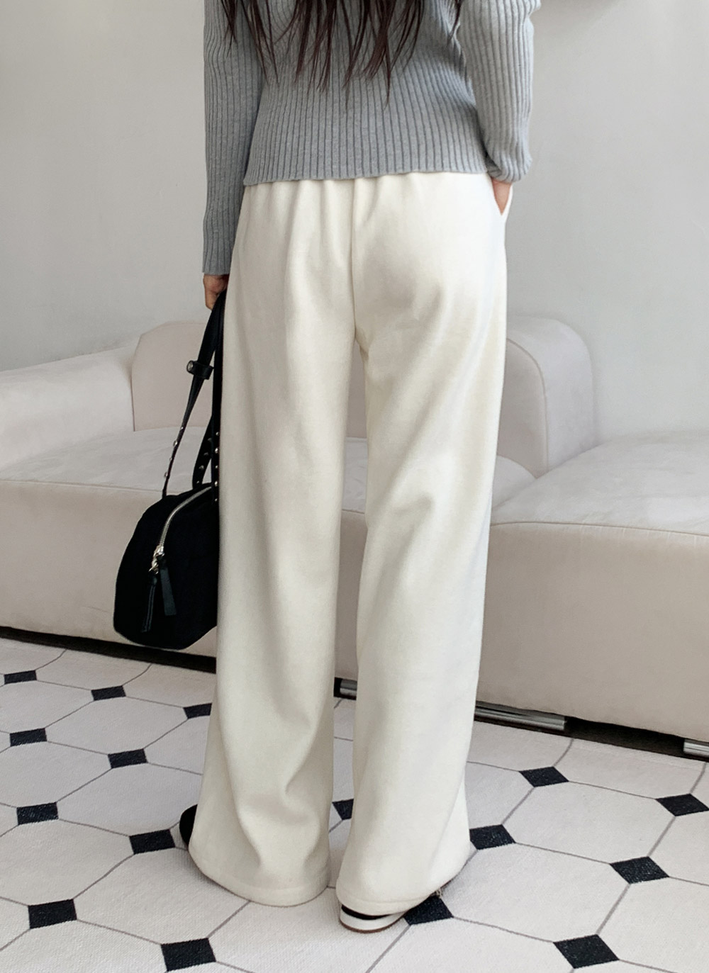 ファー裏地ウエストゴムドローコードワイドパンツ | DHOLIC | 詳細画像17