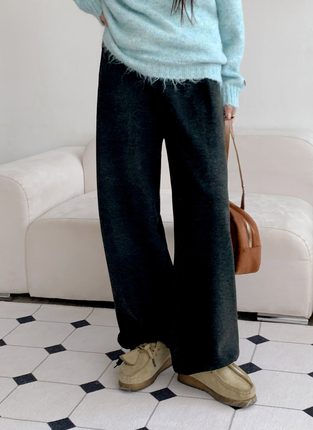 ファー裏地ウエストゴムドローコードワイドパンツ | DHOLIC | 詳細画像22