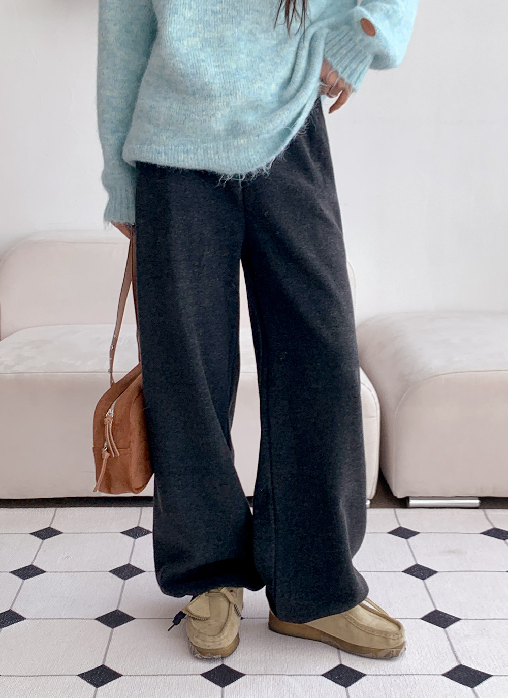 ファー裏地ウエストゴムドローコードワイドパンツ | DHOLIC | 詳細画像23