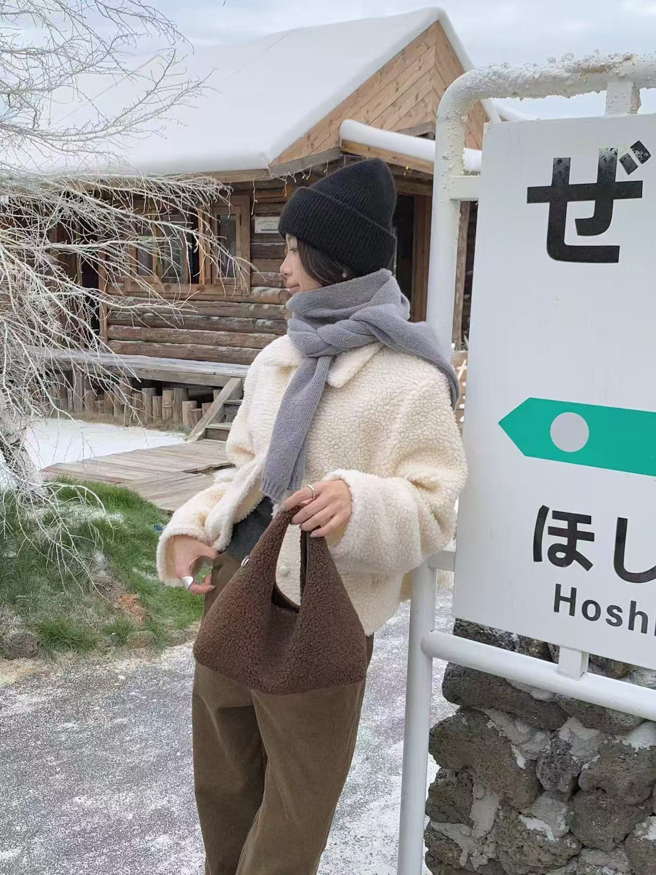 フェイクウールカラーショルダーバッグ | 詳細画像2