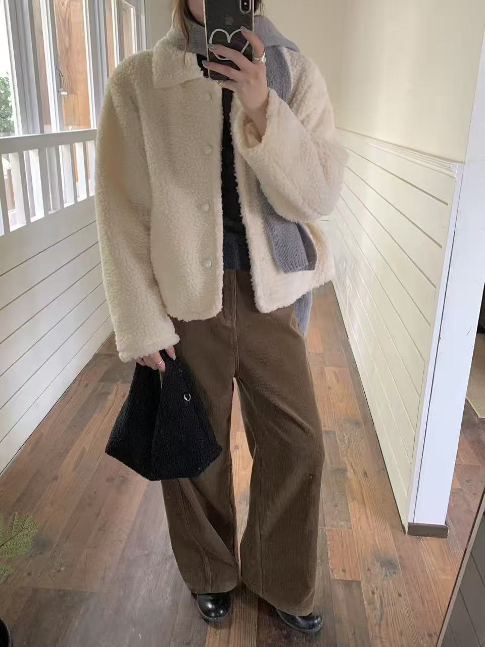 フェイクウールカラーショルダーバッグ | 詳細画像4