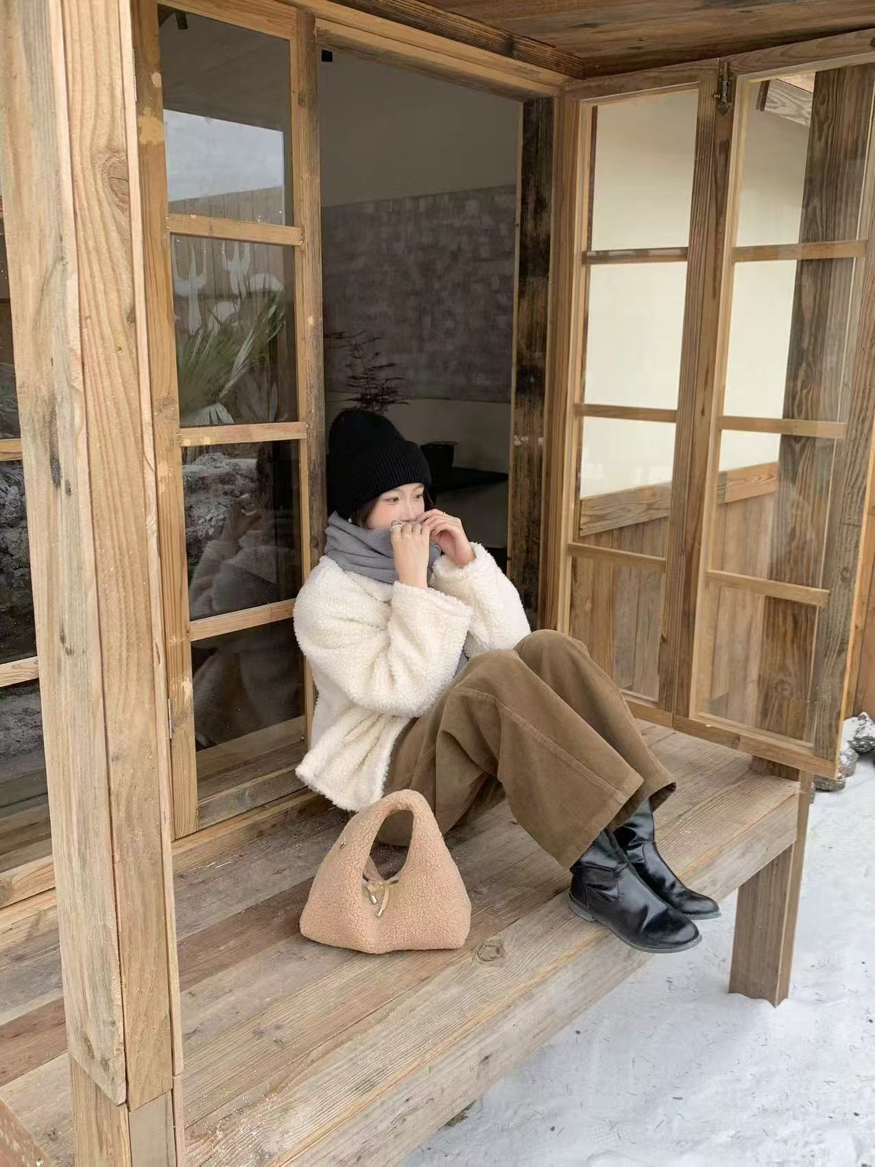 フェイクウールカラーショルダーバッグ | 詳細画像7