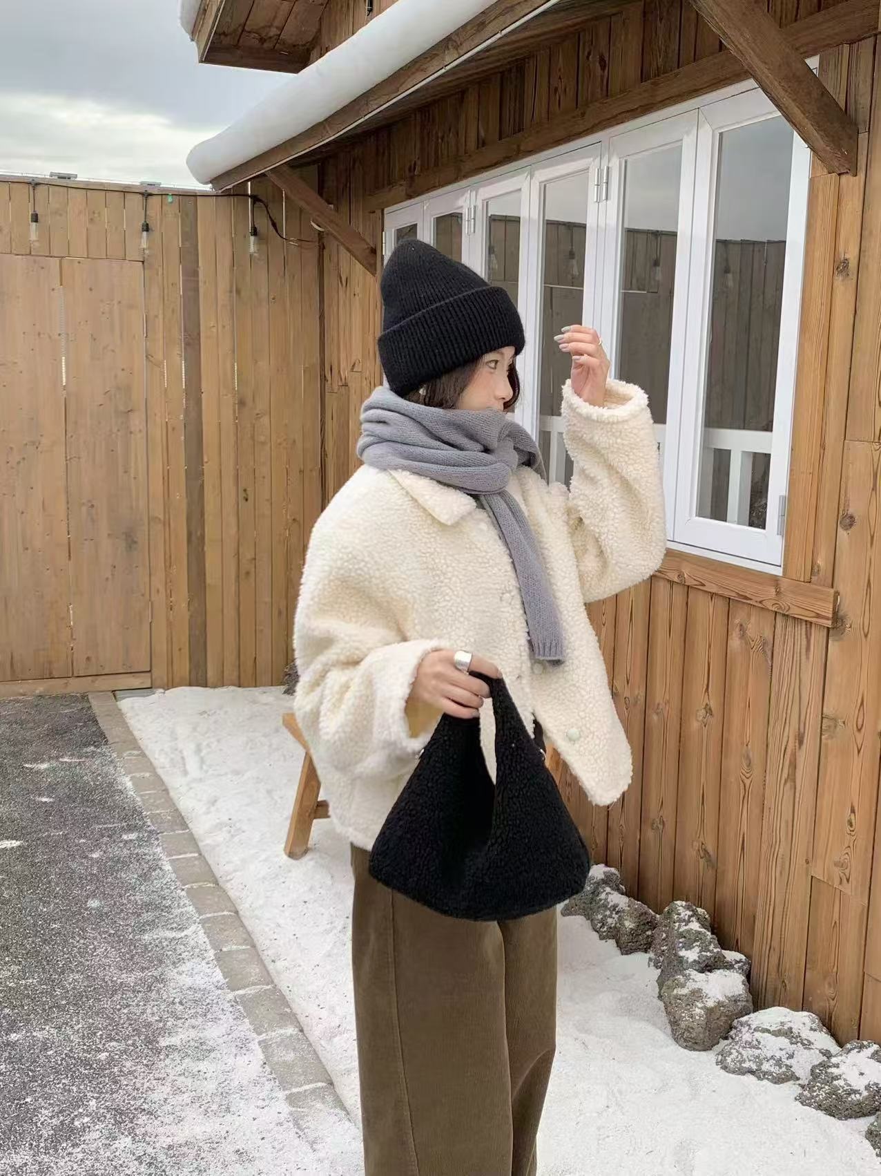 フェイクウールカラーショルダーバッグ | 詳細画像9