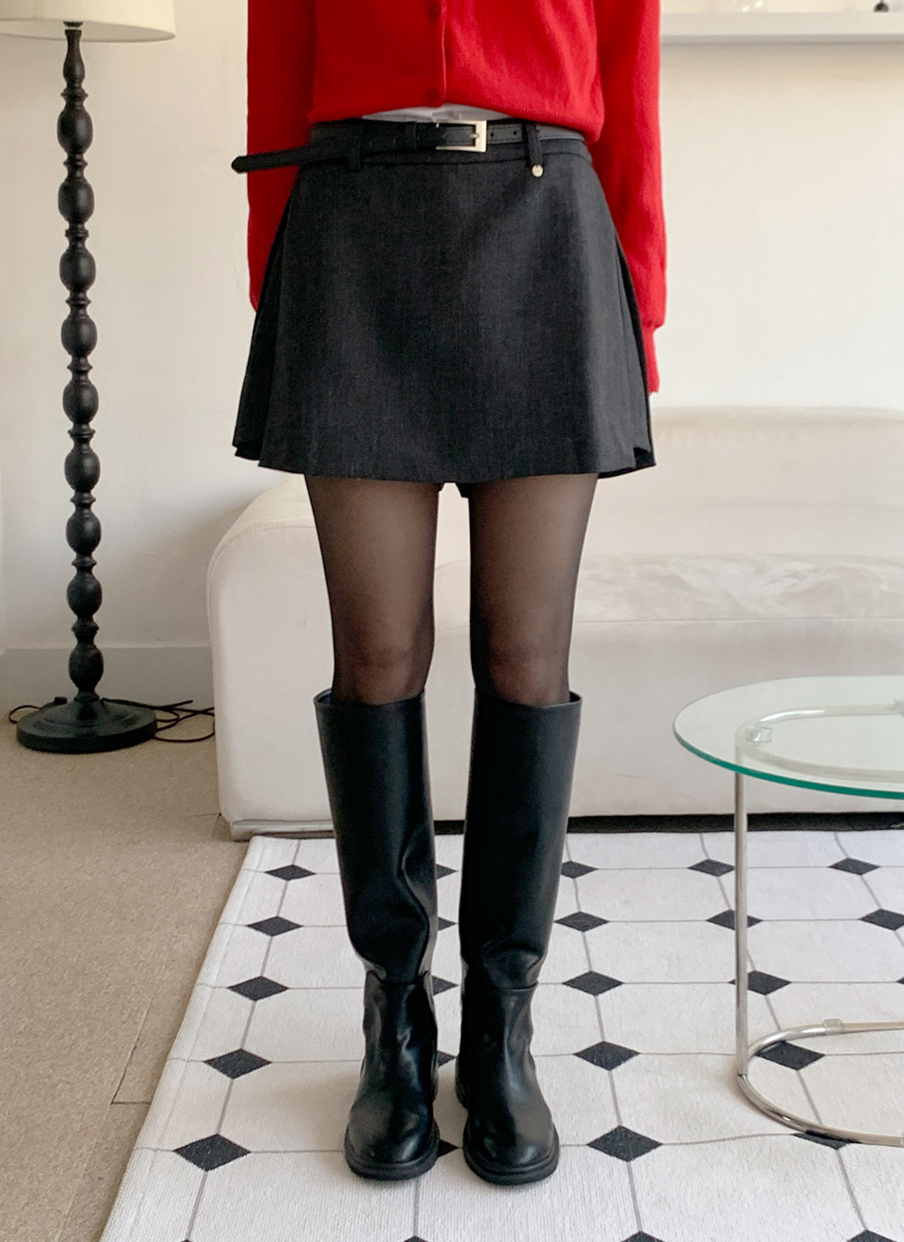 サイドジップスカートパンツベルト付 | DHOLIC | 詳細画像5