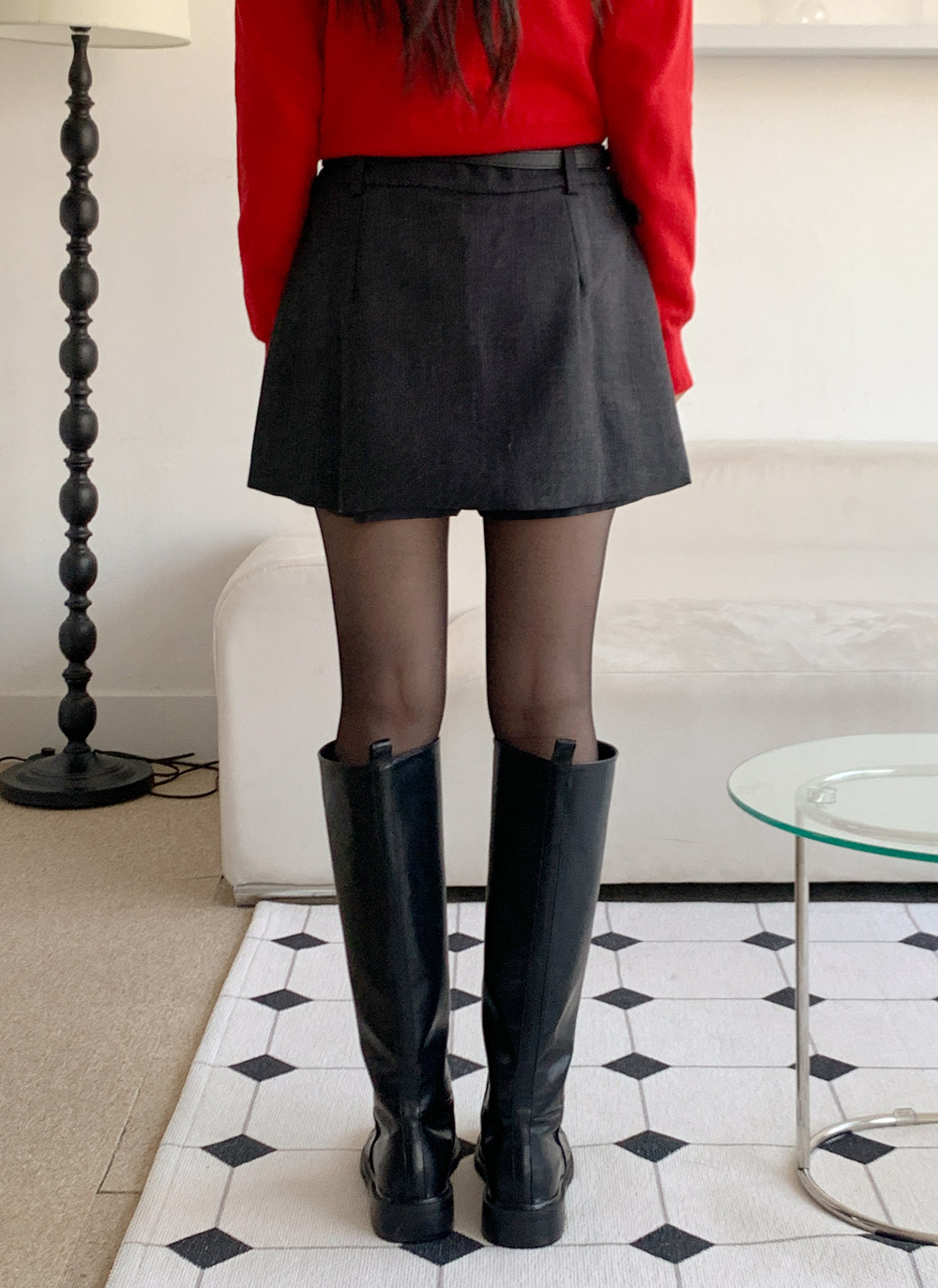 サイドジップスカートパンツベルト付 | DHOLIC | 詳細画像6