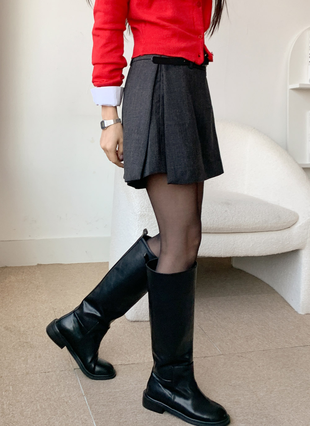 サイドジップスカートパンツベルト付 | DHOLIC | 詳細画像9