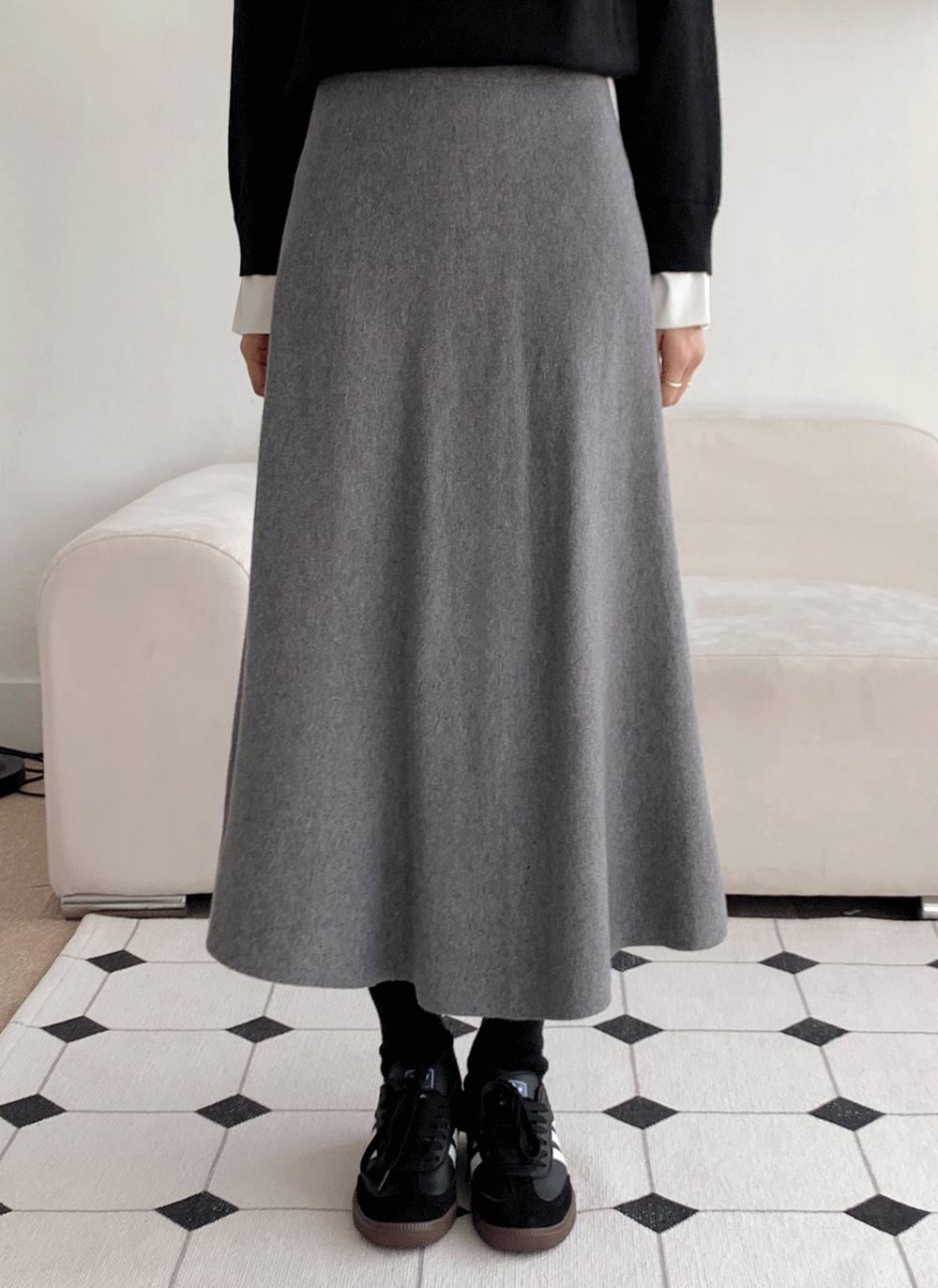 ニットゴムロングフレアスカート | レディースファッション通販 - DHOLIC