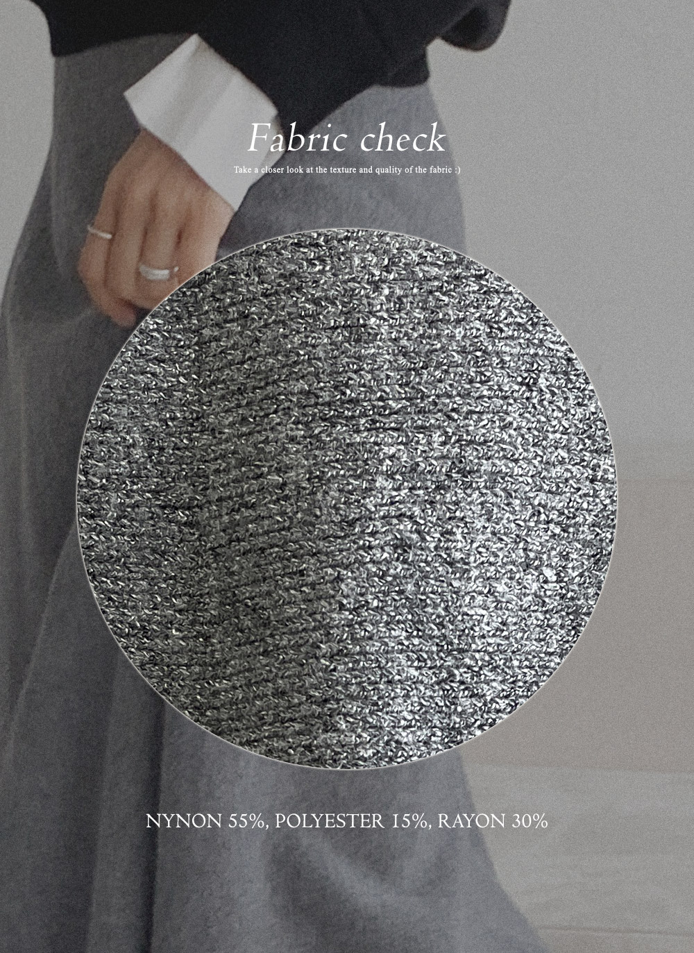 ニットゴムロングフレアスカート | DHOLIC | 詳細画像4