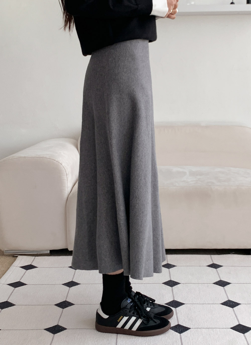 ニットゴムロングフレアスカート | DHOLIC | 詳細画像6