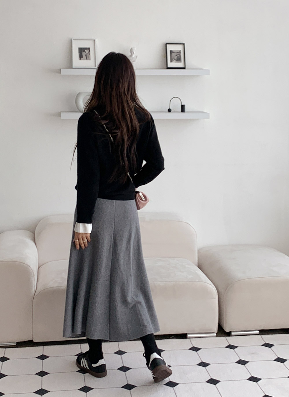 ニットゴムロングフレアスカート | DHOLIC | 詳細画像8