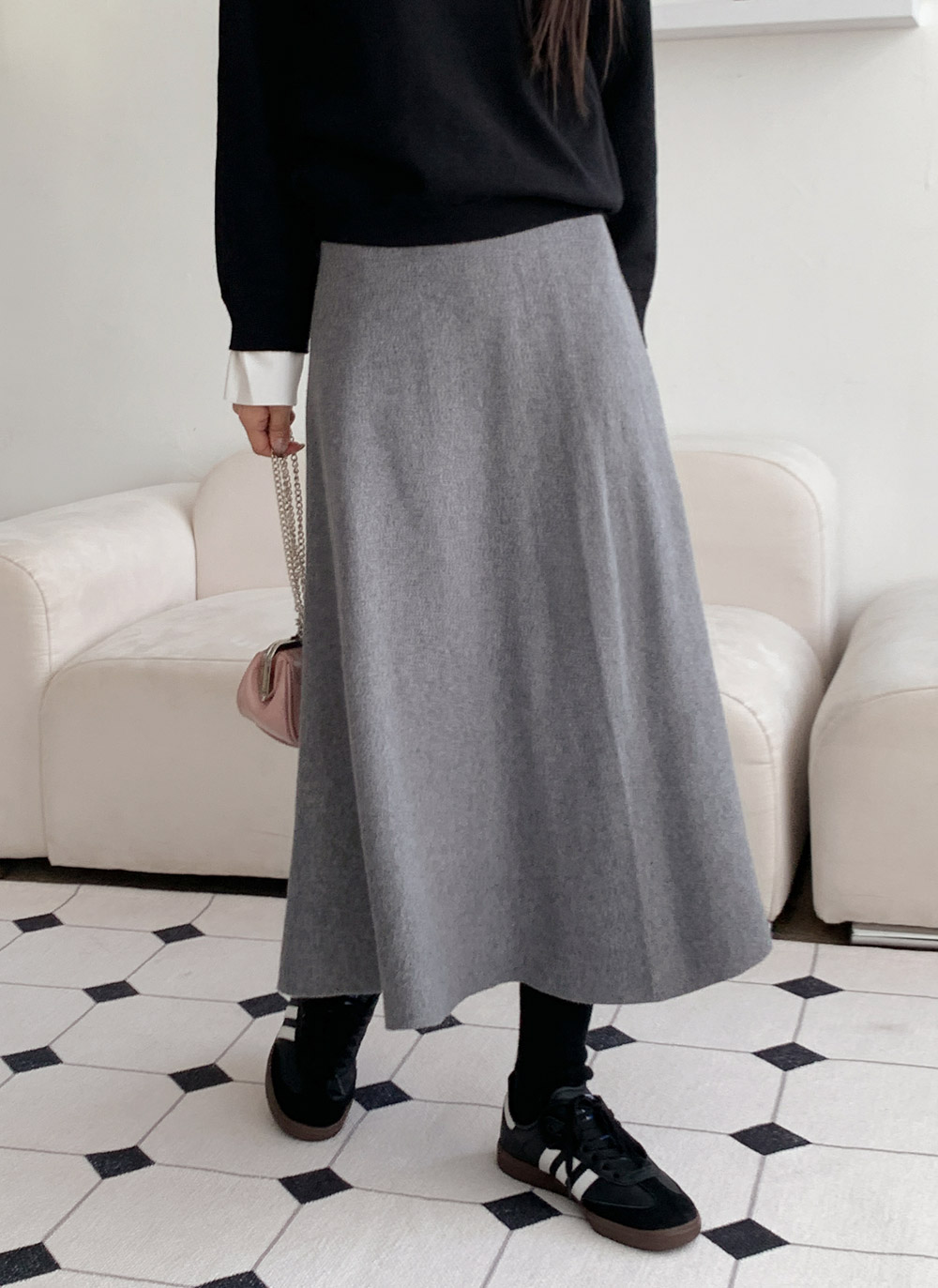 ニットゴムロングフレアスカート | DHOLIC | 詳細画像15