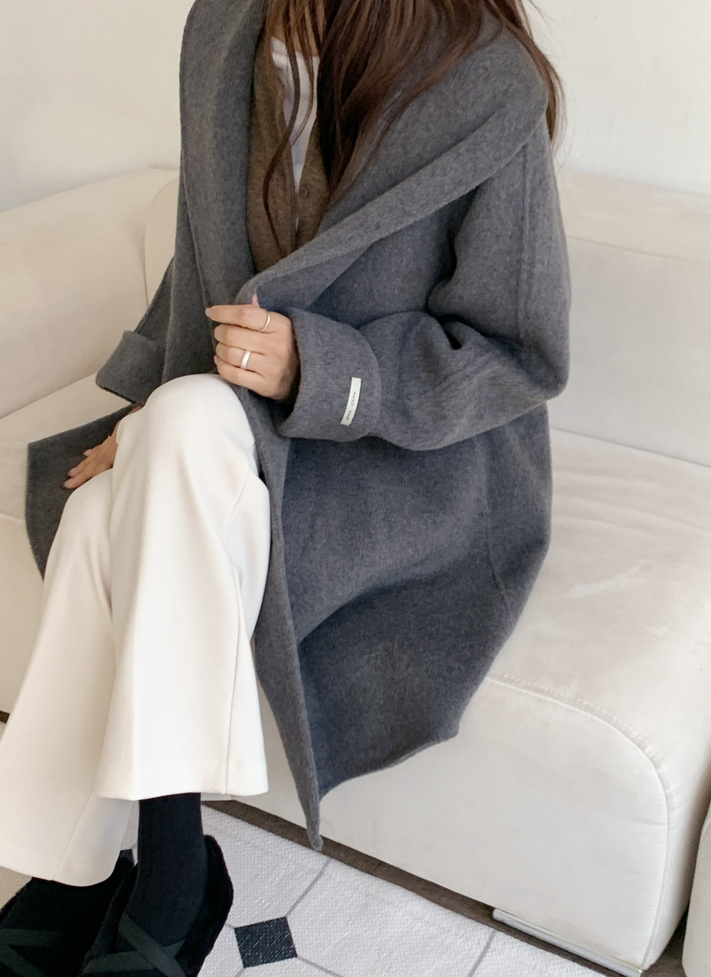 ルーズショールカラーコートストラップ付 | DHOLIC | 詳細画像6