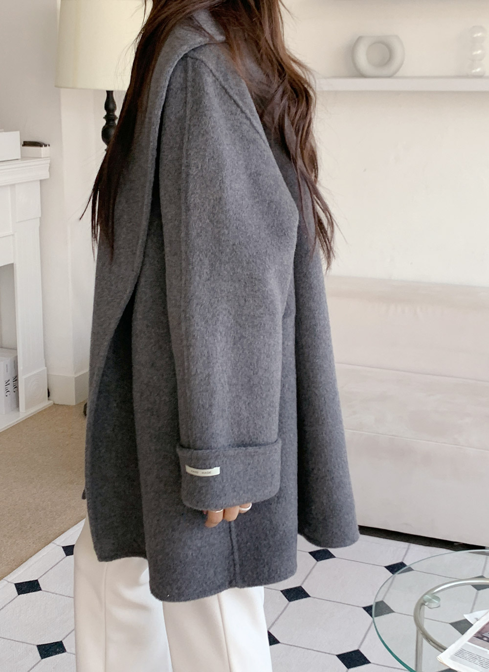 ルーズショールカラーコートストラップ付 | DHOLIC | 詳細画像15