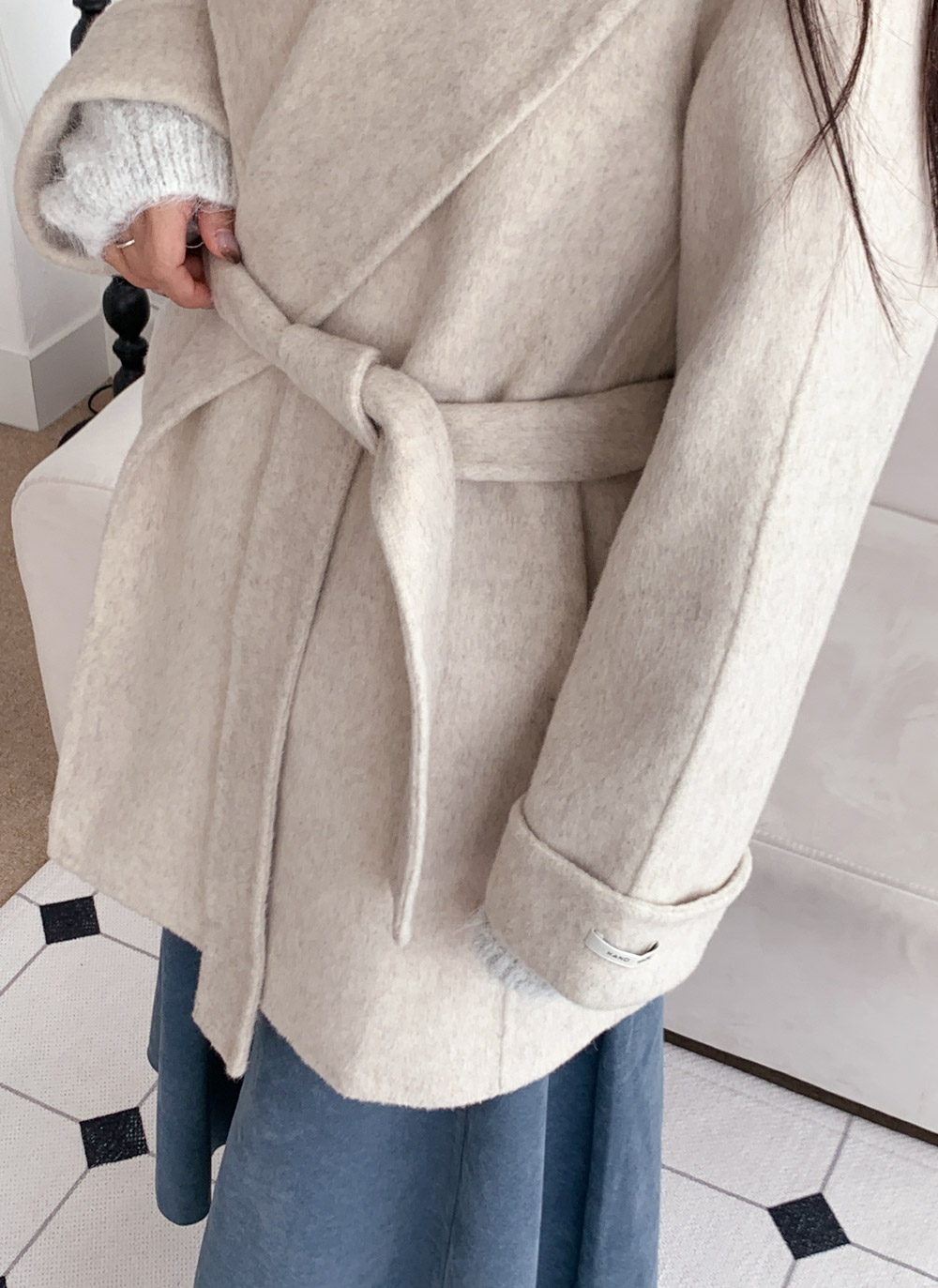 ルーズショールカラーコートストラップ付 | DHOLIC | 詳細画像19