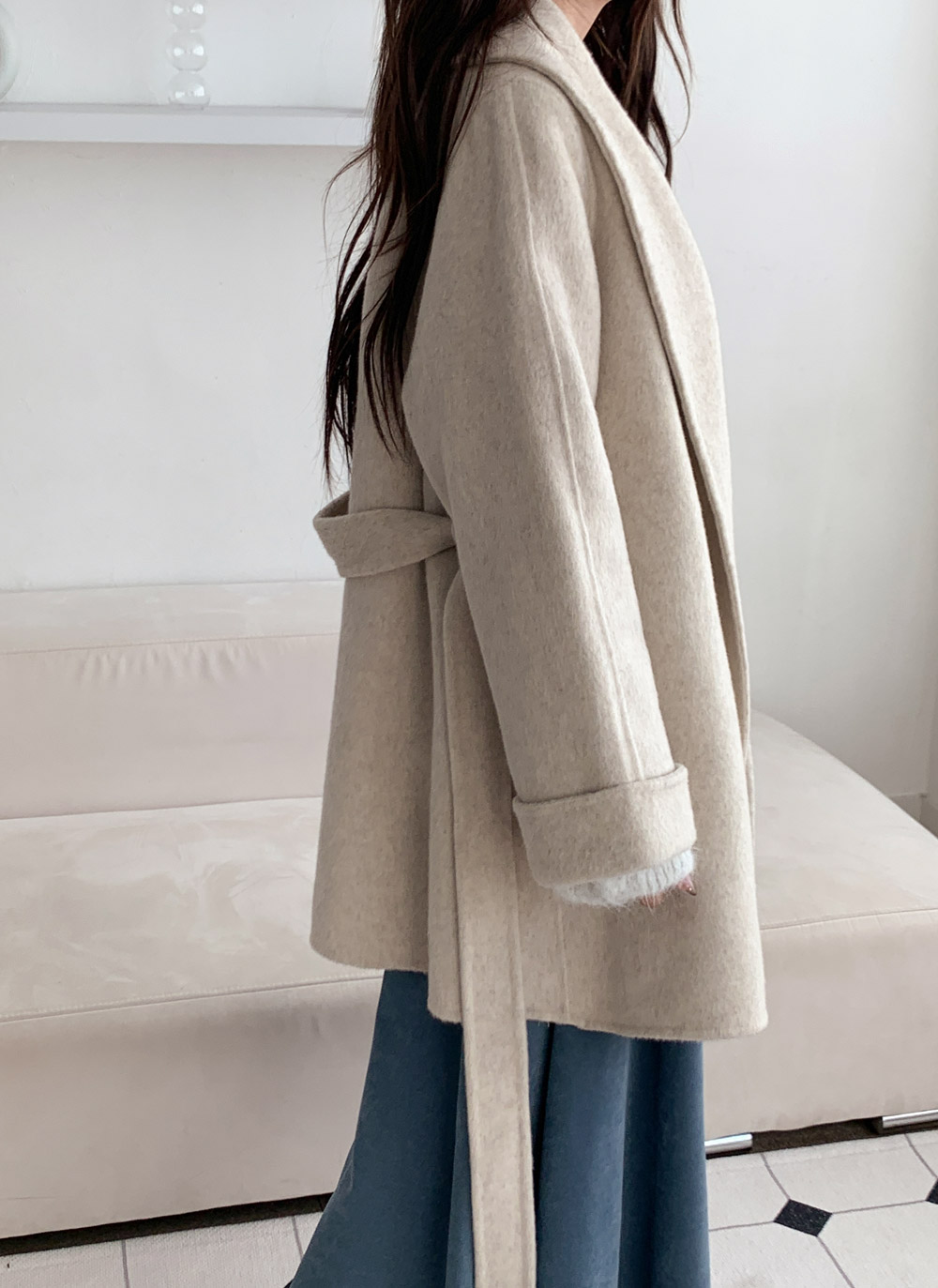 ルーズショールカラーコートストラップ付 | DHOLIC | 詳細画像21