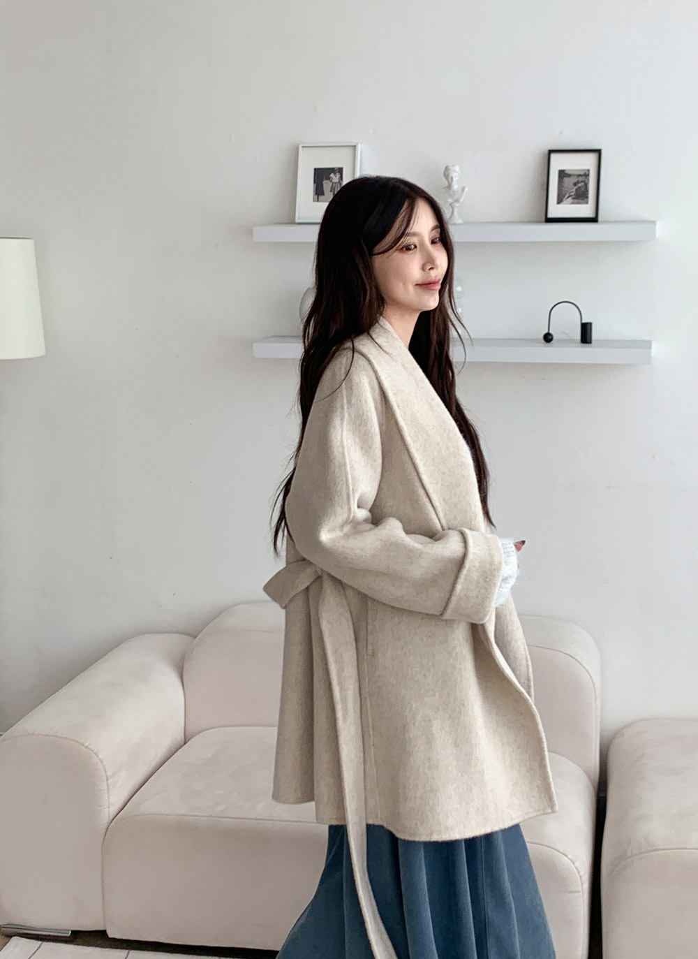 ルーズショールカラーコートストラップ付 | DHOLIC | 詳細画像22