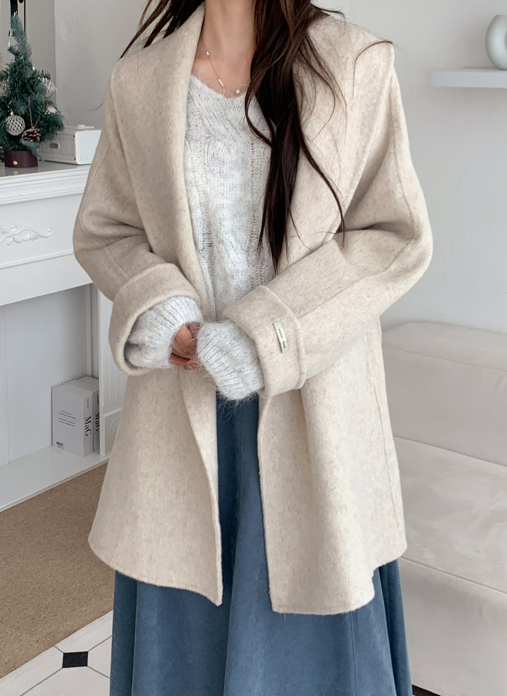 ルーズショールカラーコートストラップ付 | DHOLIC | 詳細画像23