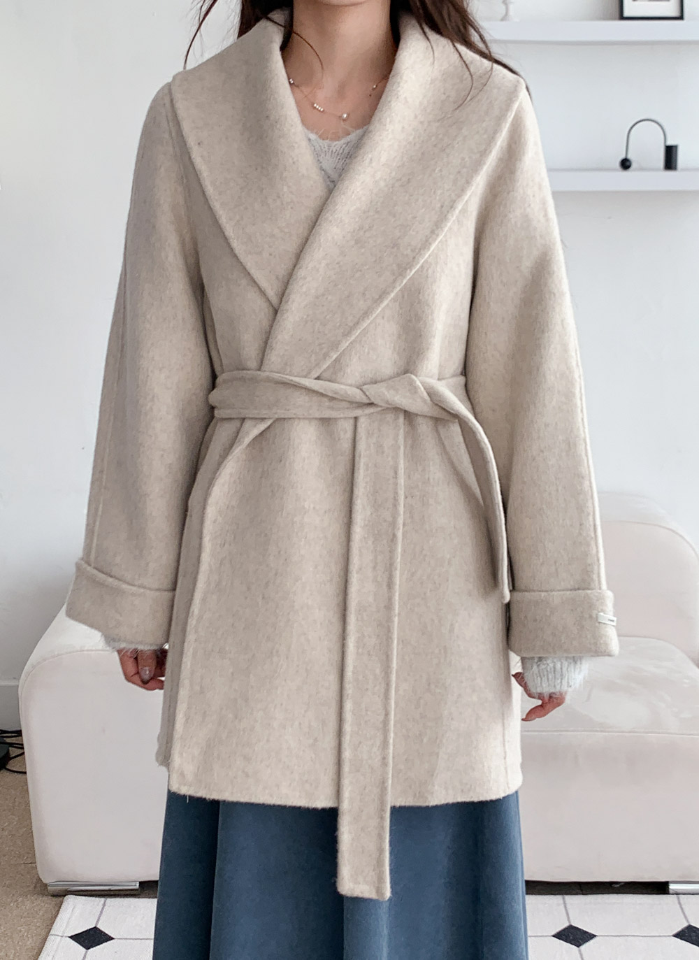 ルーズショールカラーコートストラップ付 | DHOLIC | 詳細画像30