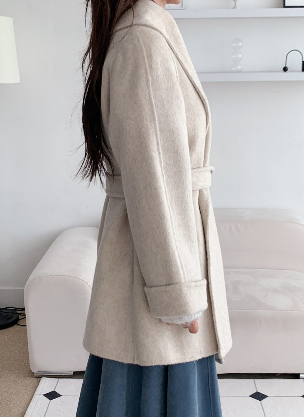 ルーズショールカラーコートストラップ付 | DHOLIC | 詳細画像31