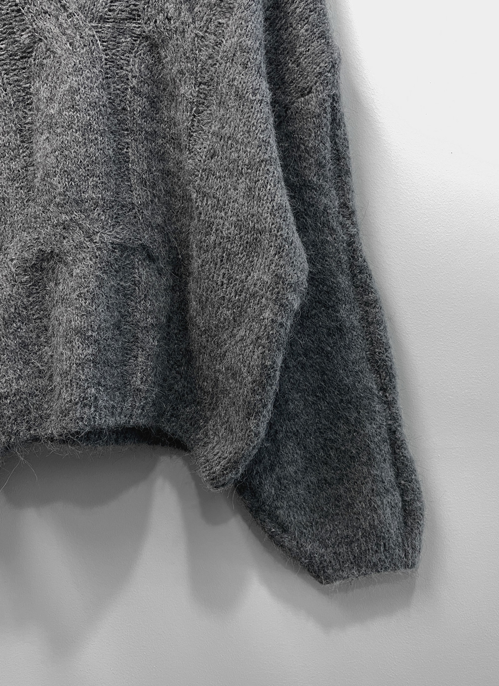 ウール混ラウンドネックケーブルニット | DHOLIC | 詳細画像36