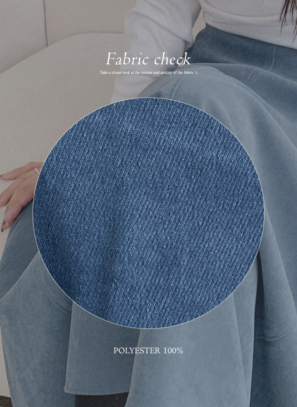 ジップアップロングフレアスカート | DHOLIC | 詳細画像3