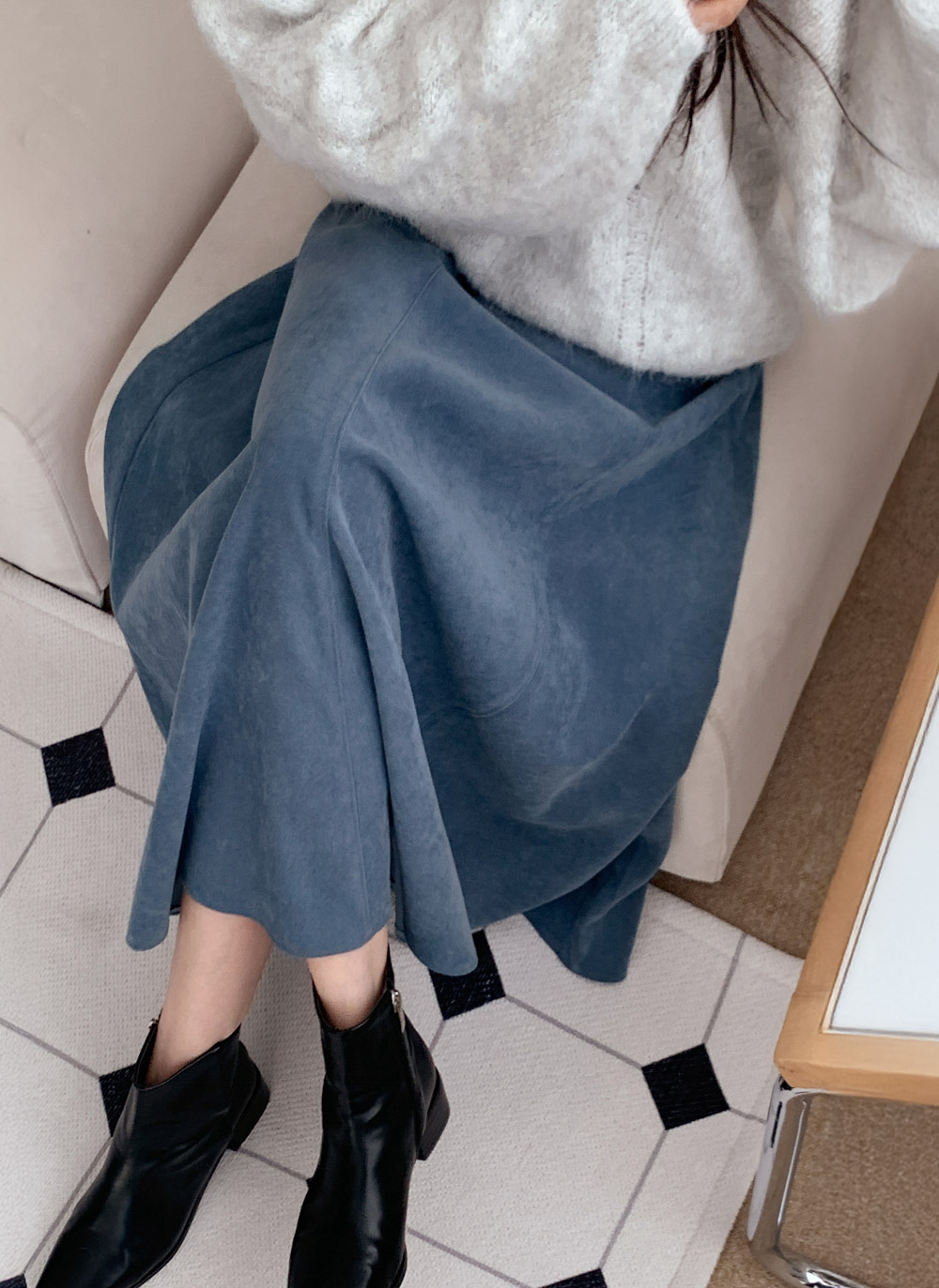 ジップアップロングフレアスカート | DHOLIC | 詳細画像7