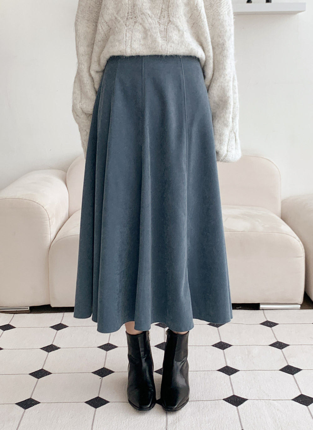 ジップアップロングフレアスカート | DHOLIC | 詳細画像12