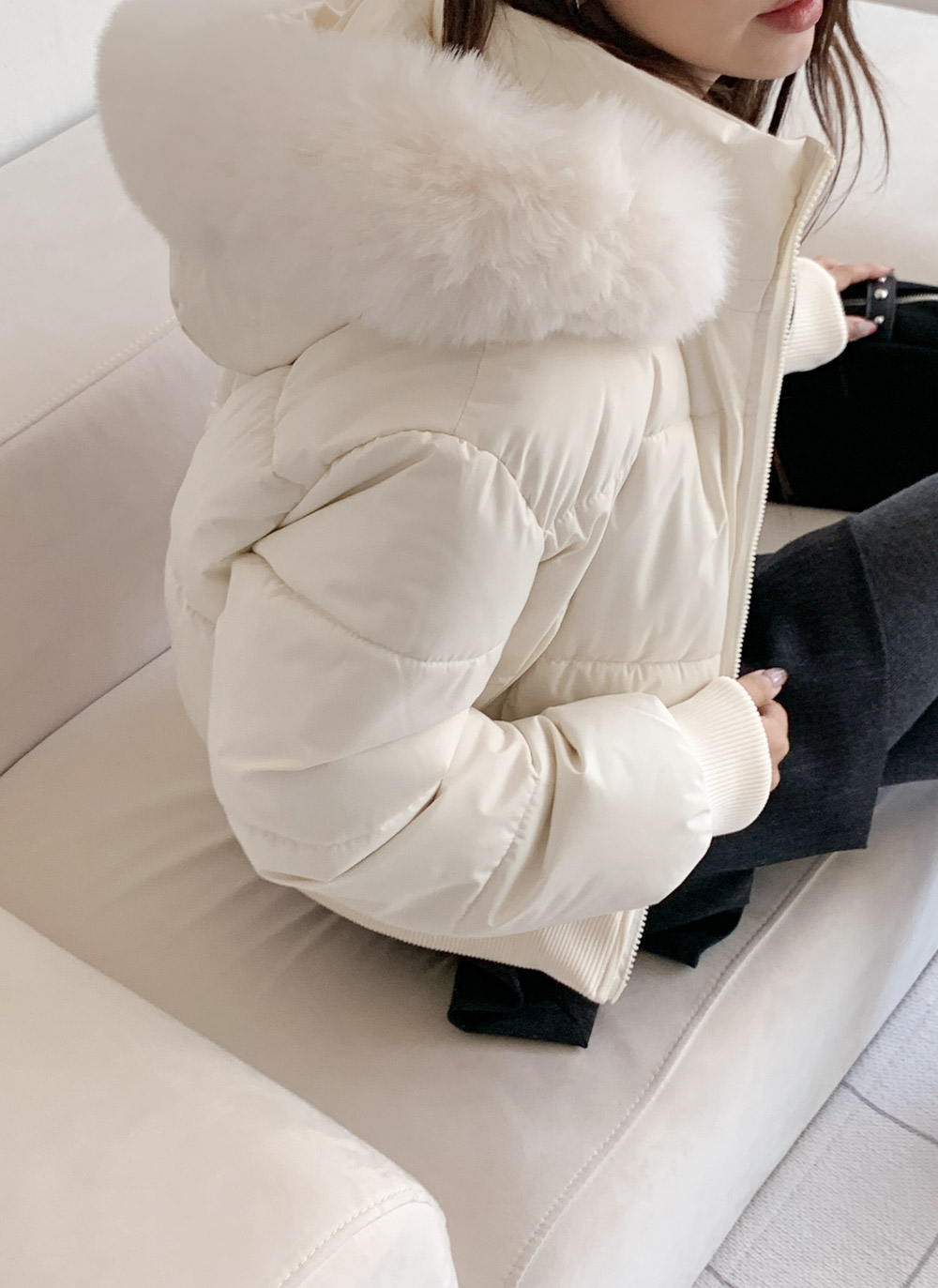 ウェルロンフードダブルジップダウンジャケットファーセット | DHOLIC | 詳細画像3