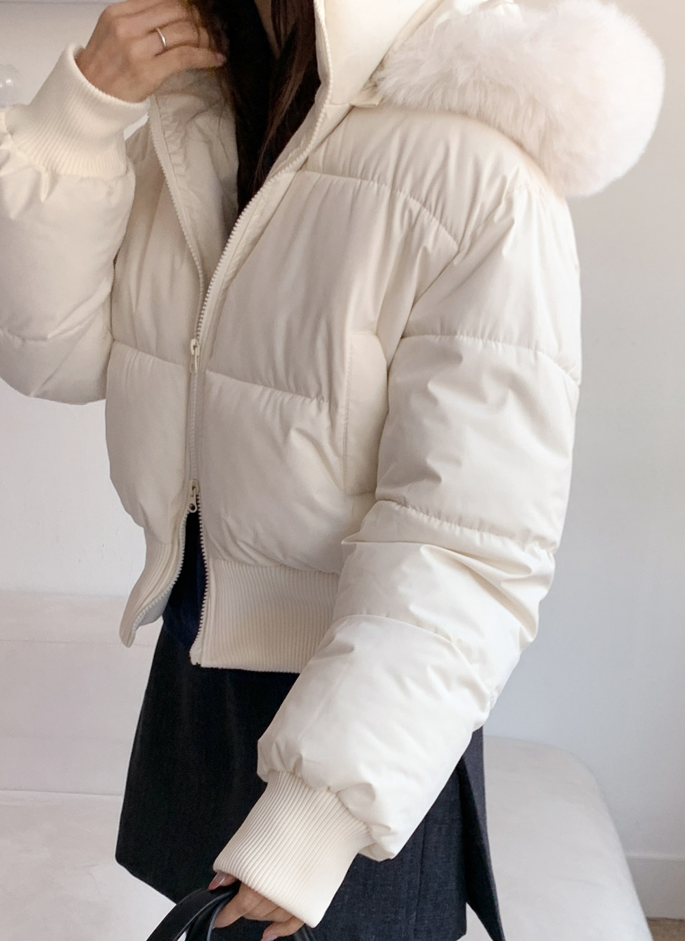 ウェルロンフードダブルジップダウンジャケットファーセット | DHOLIC | 詳細画像8