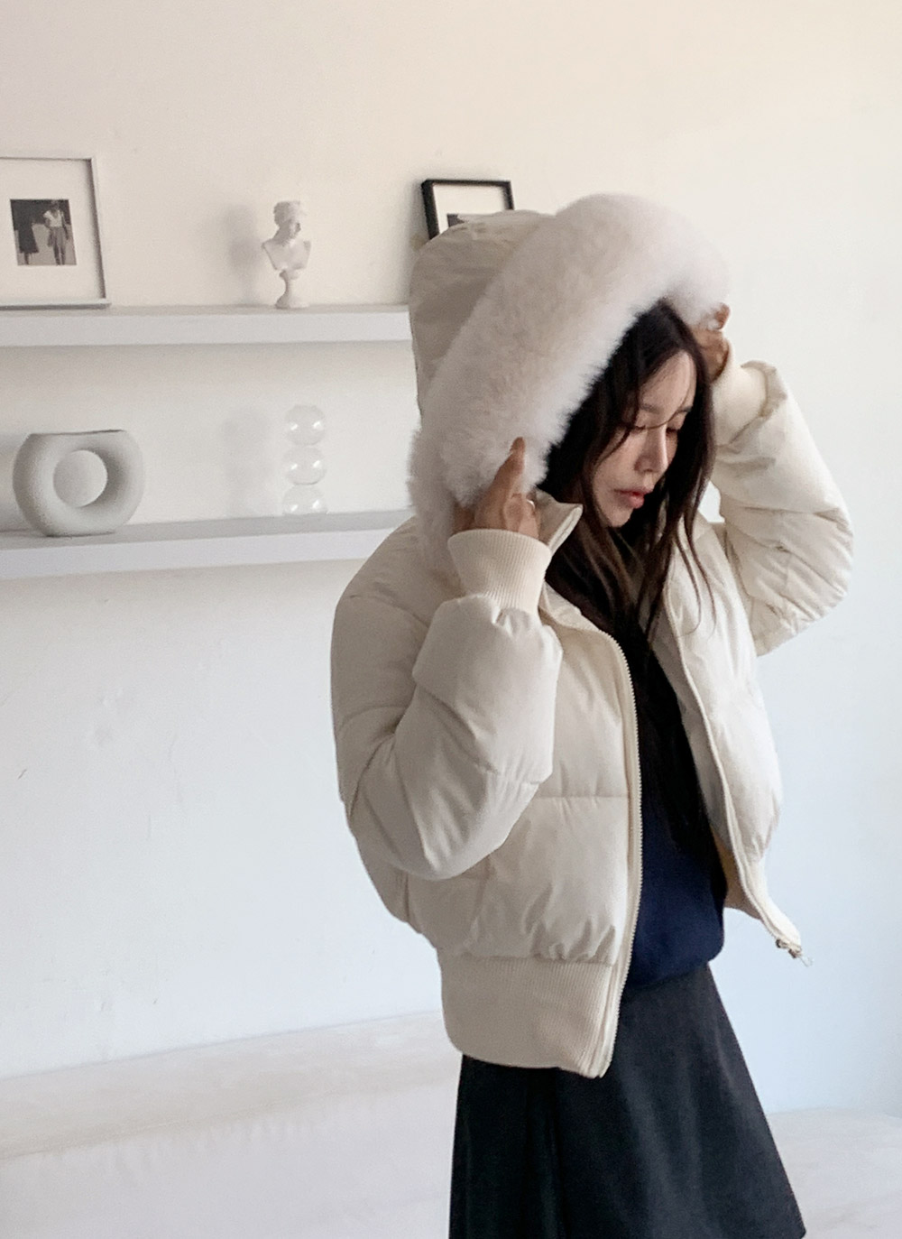 ウェルロンフードダブルジップダウンジャケットファーセット | DHOLIC | 詳細画像16