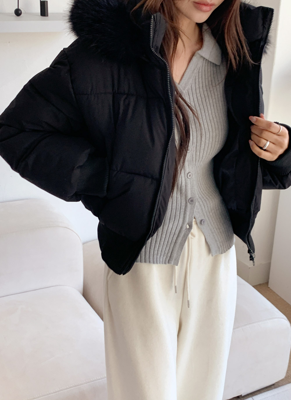 ウェルロンフードダブルジップダウンジャケットファーセット | DHOLIC | 詳細画像23