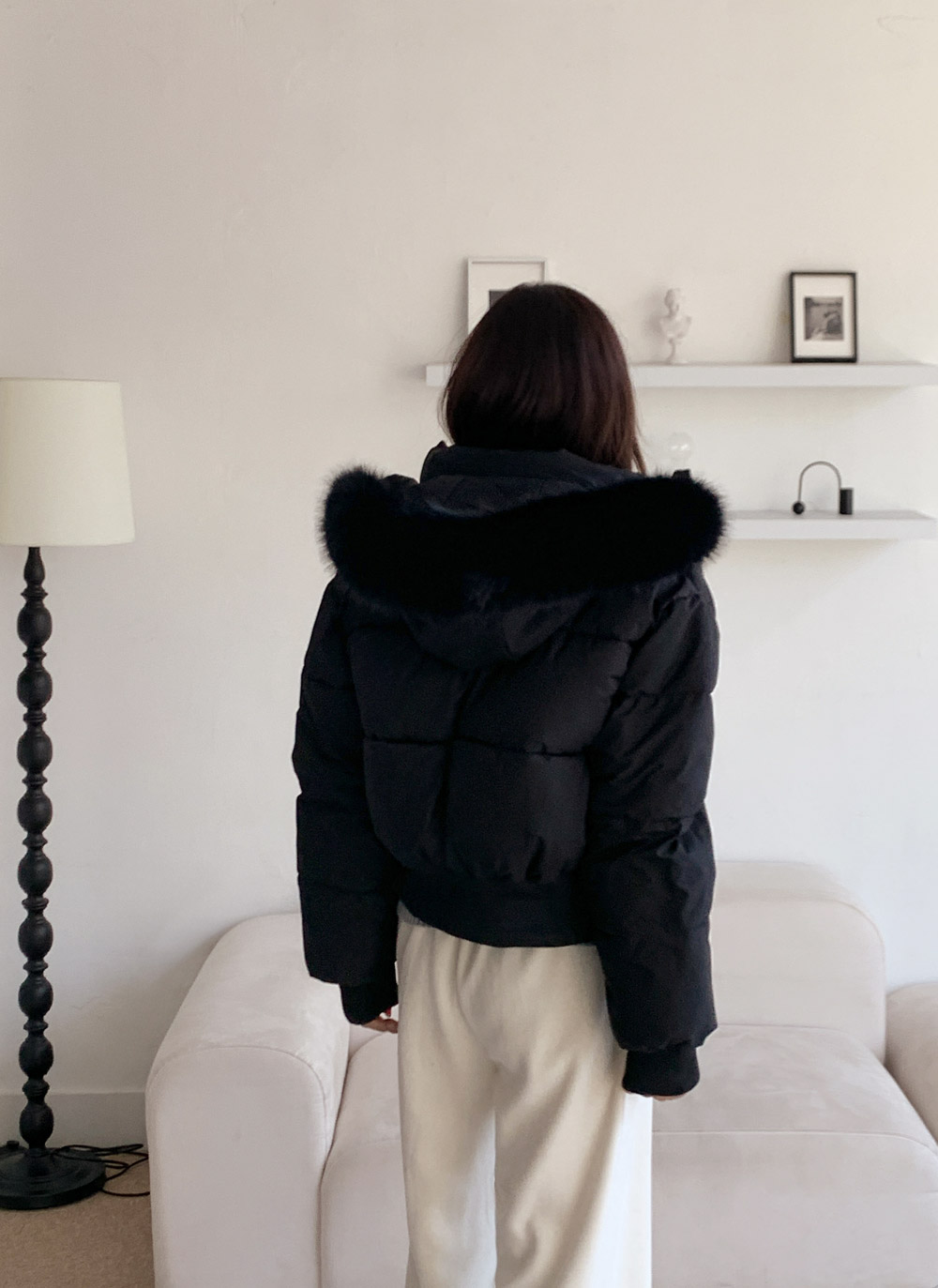 ウェルロンフードダブルジップダウンジャケットファーセット