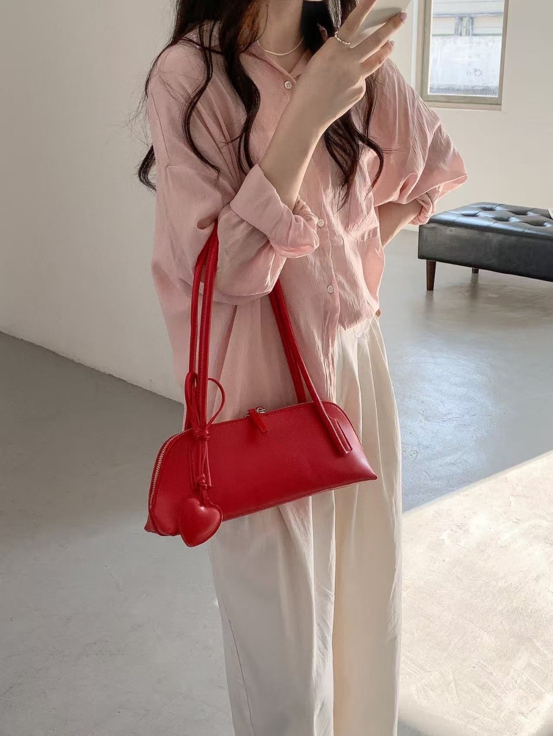 レザー調カラートートバッグ | 詳細画像4