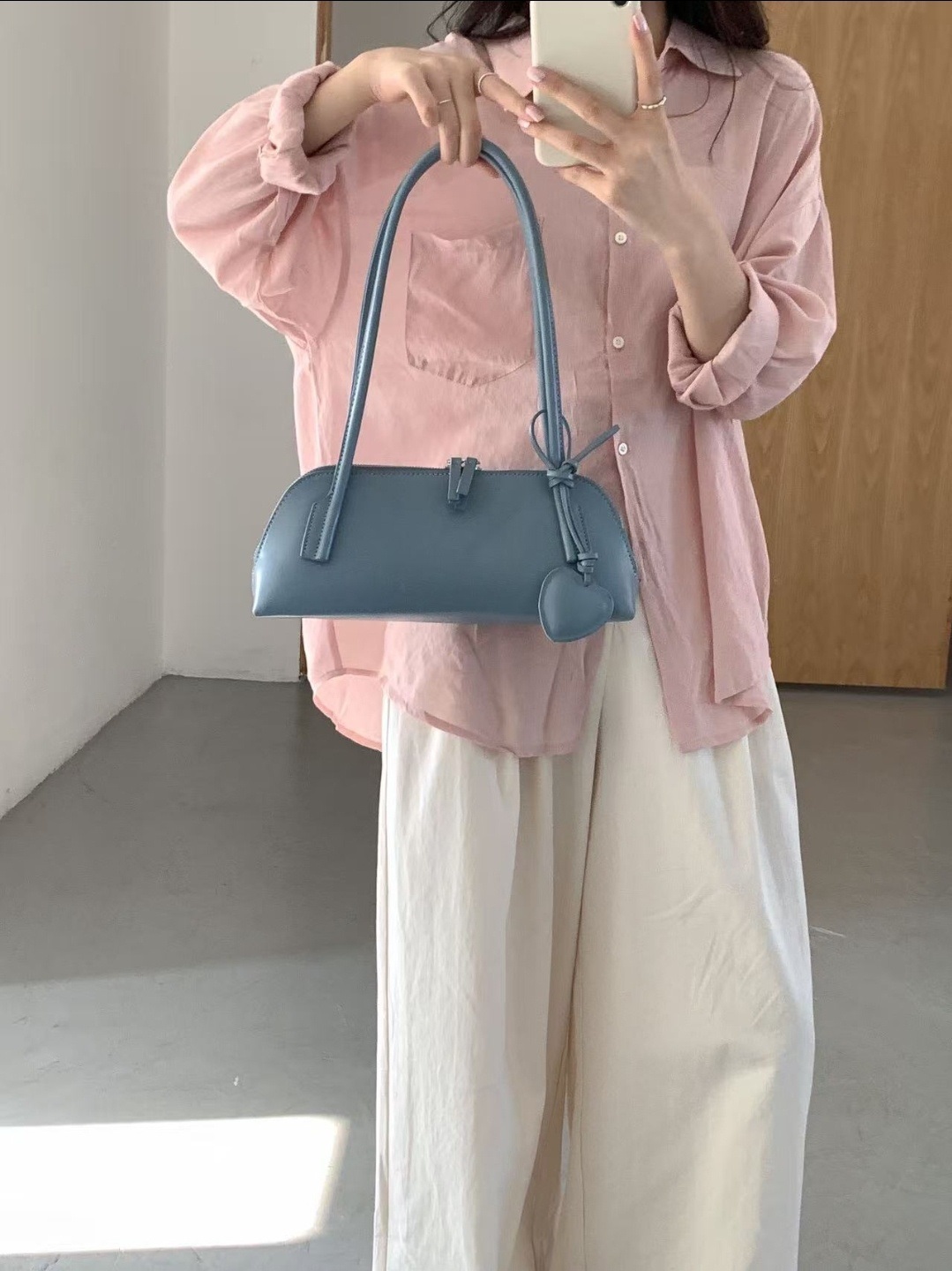 レザー調カラートートバッグ | 詳細画像6