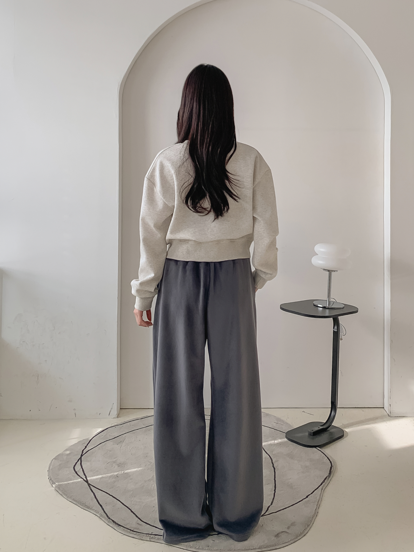 裏起毛ポケットウエストゴムワイドカラーパンツ | 詳細画像13