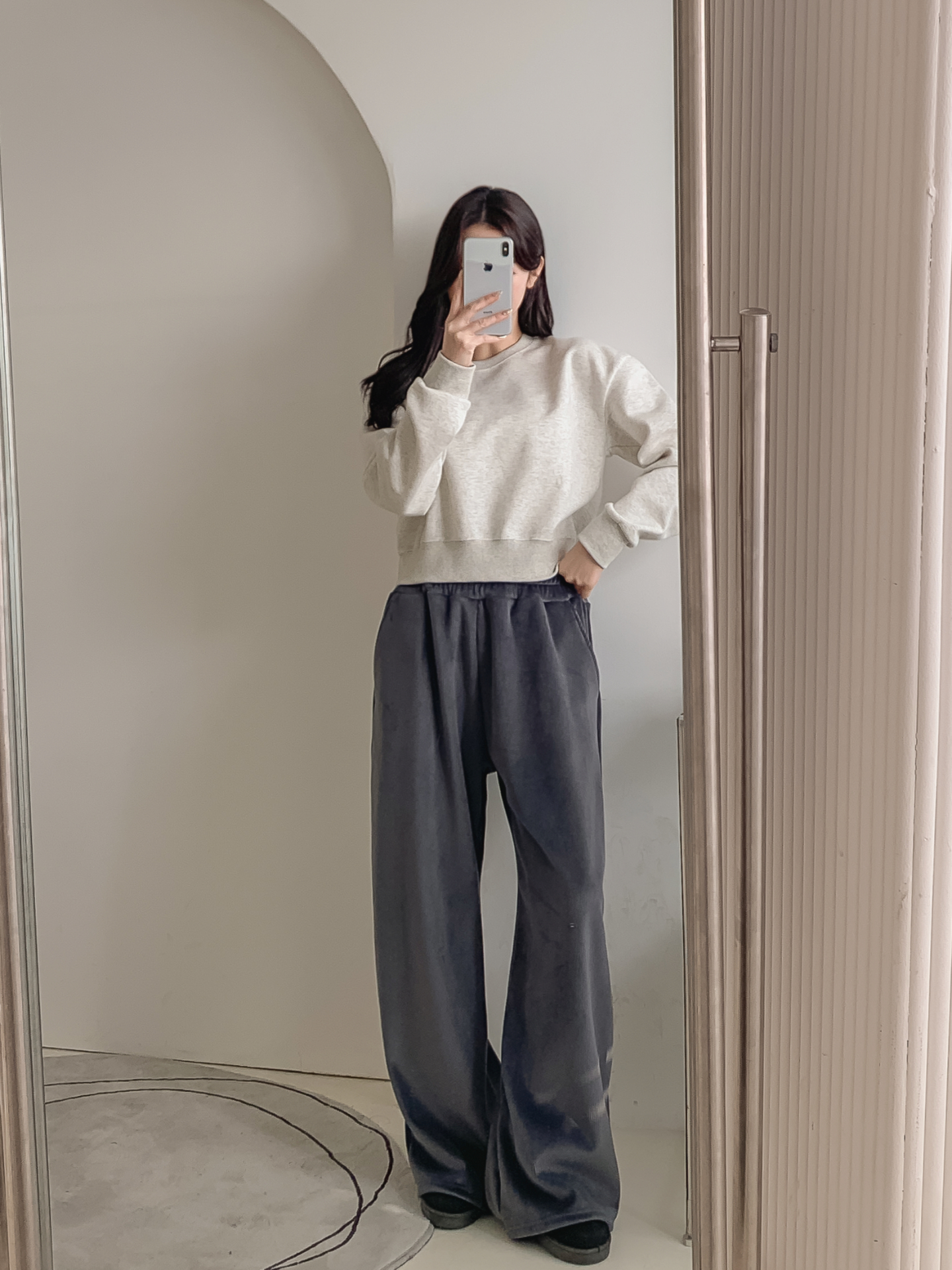 裏起毛ポケットウエストゴムワイドカラーパンツ | 詳細画像22