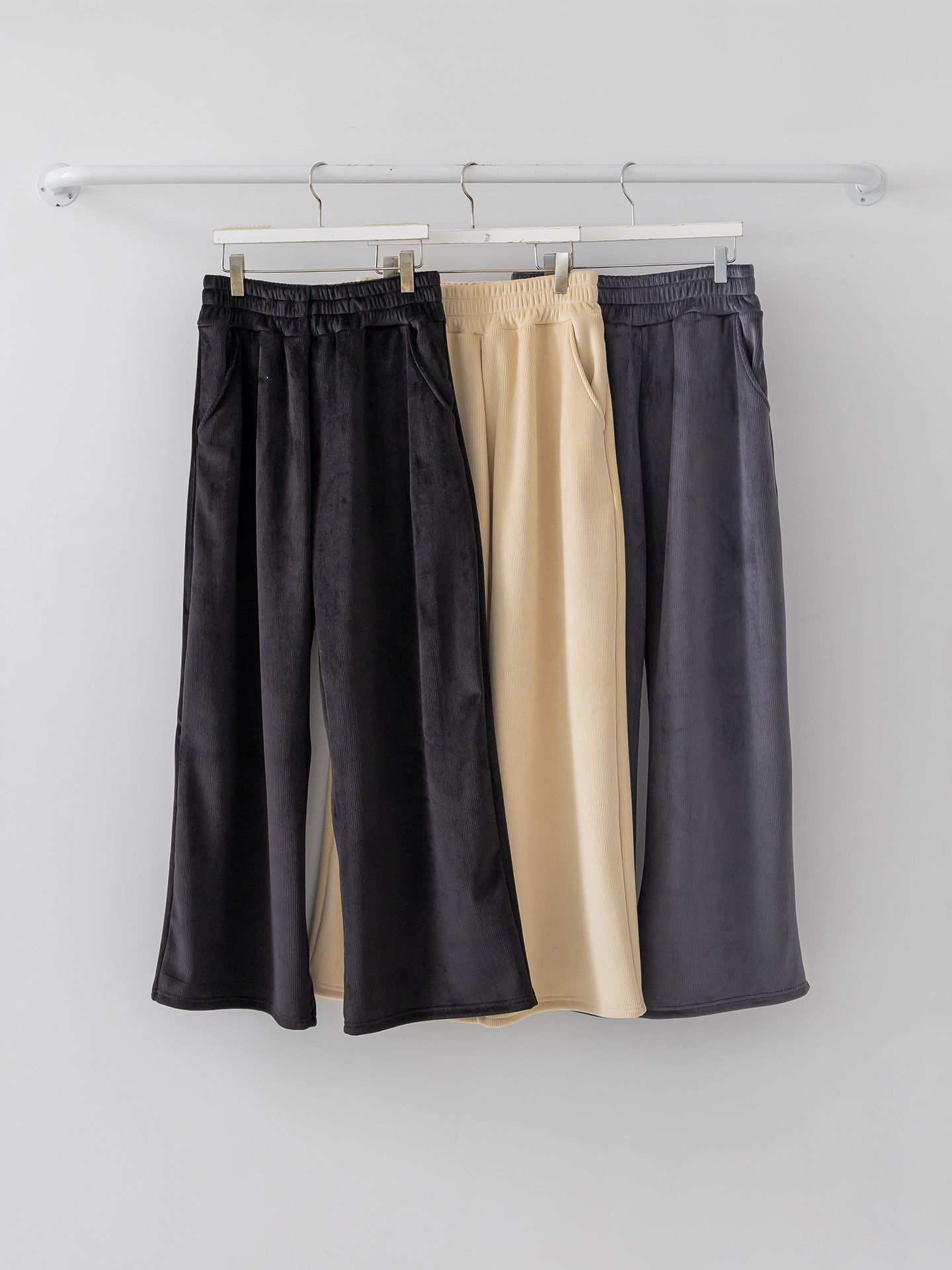 裏起毛ポケットウエストゴムワイドカラーパンツ | 詳細画像25