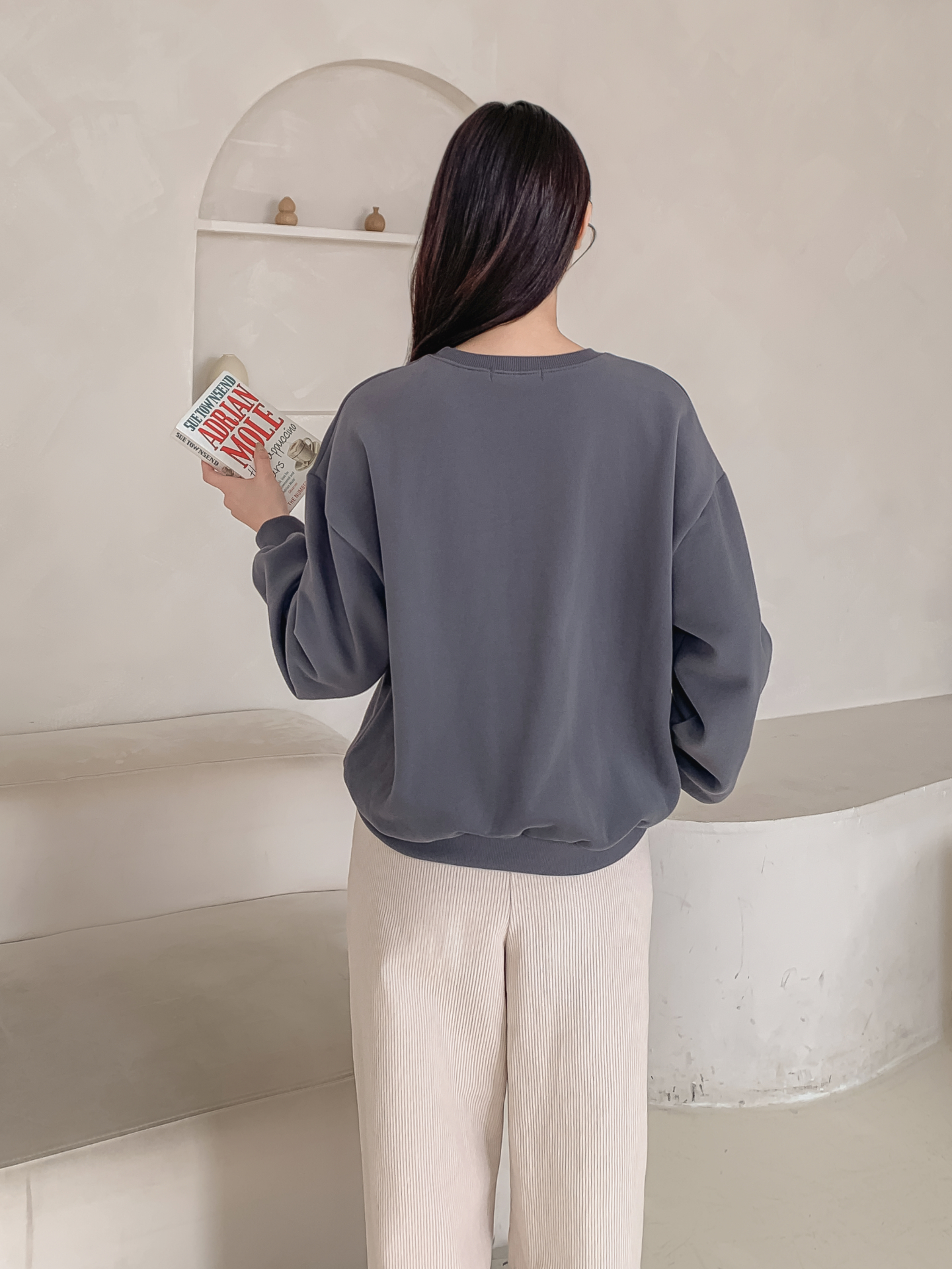 裏起毛ラウンドネック長袖刺繍スウェット | 詳細画像20