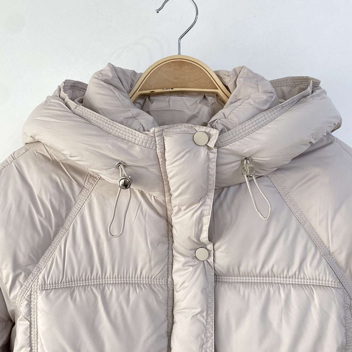 ウェルロンジップアップフードポケットショート長袖ダウンジャケット | 詳細画像17