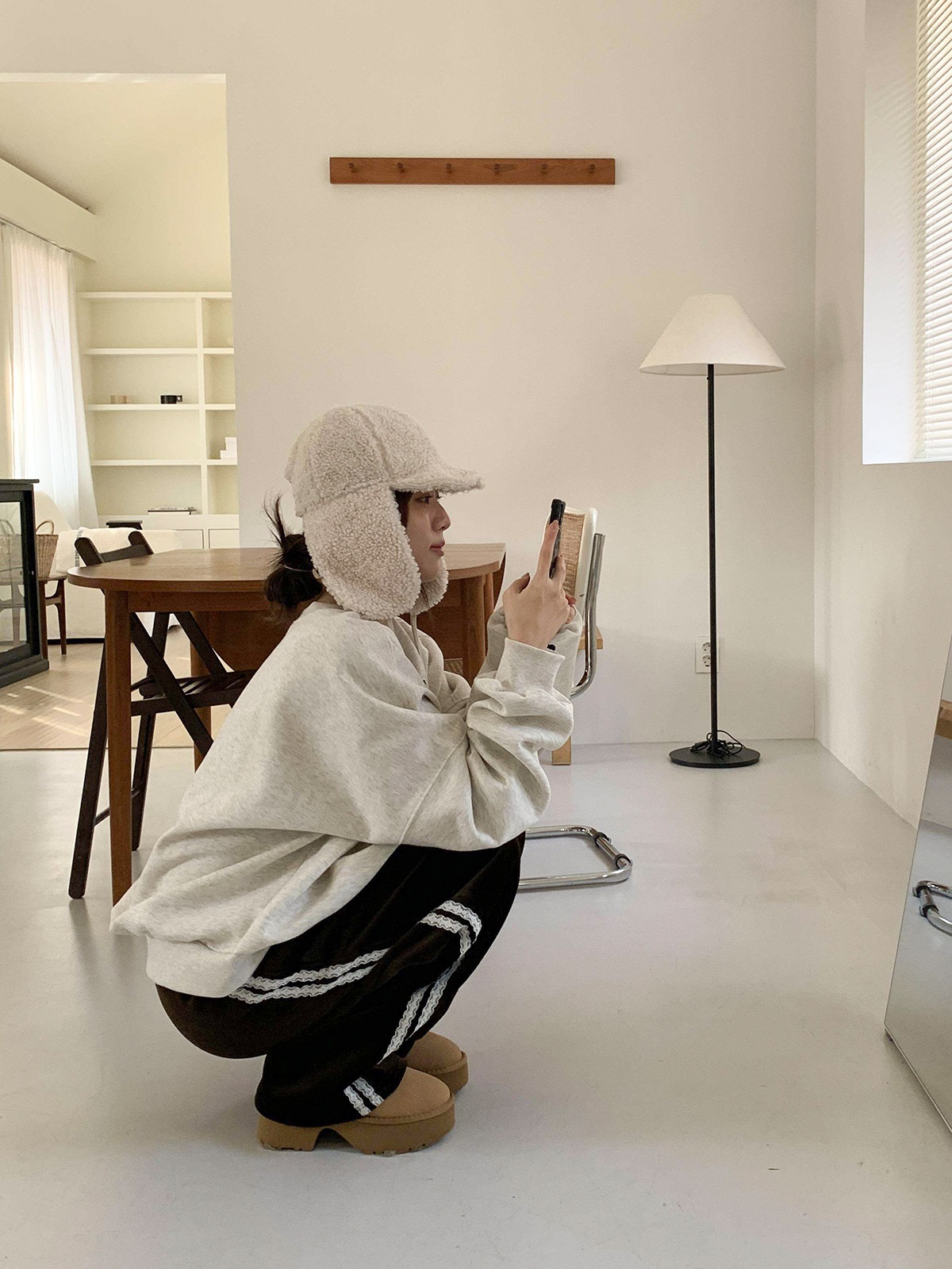 ソフトコンビベロアポケットウエストゴムロングトラックレースパンツトレーニング | 詳細画像4