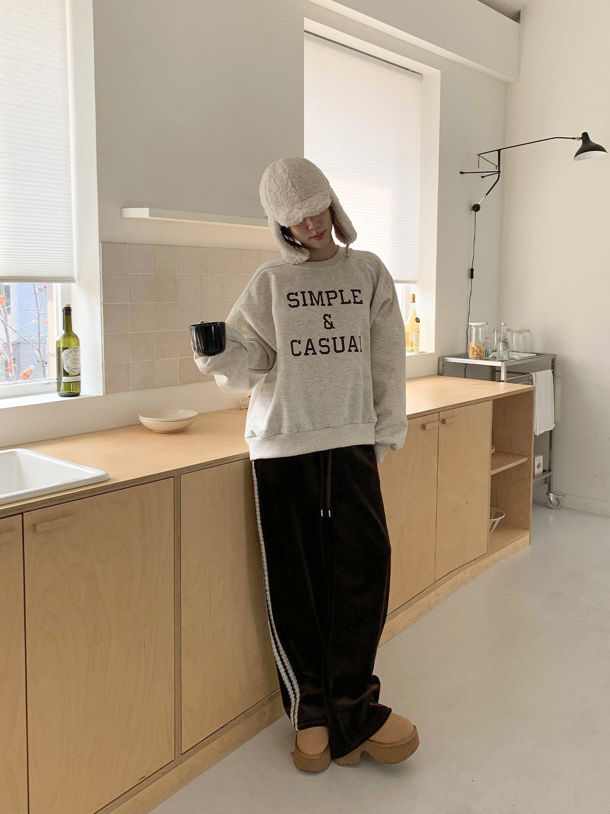 ソフトコンビベロアポケットウエストゴムロングトラックレースパンツトレーニング | 詳細画像5