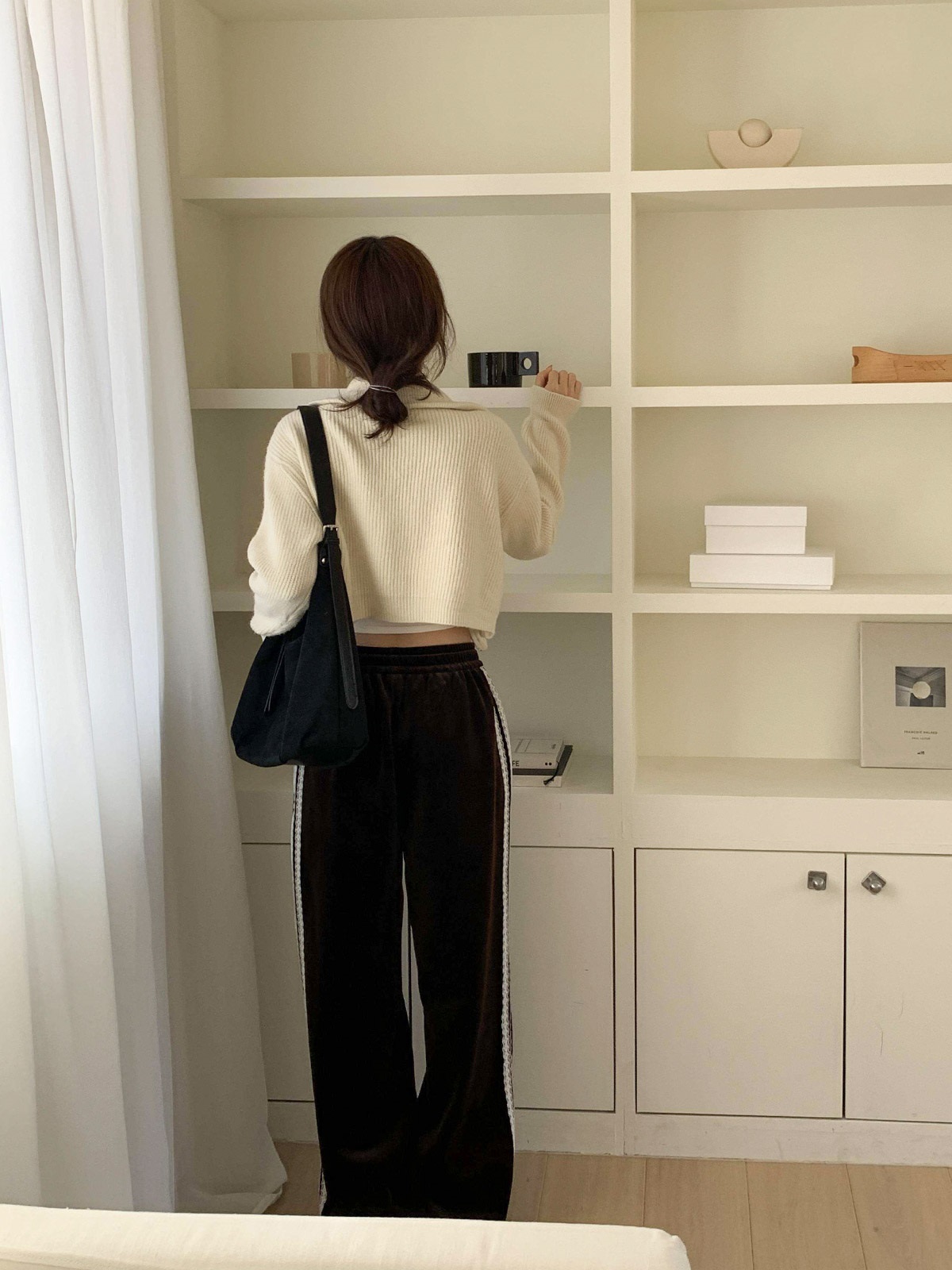 ソフトコンビベロアポケットウエストゴムロングトラックレースパンツトレーニング | 詳細画像8