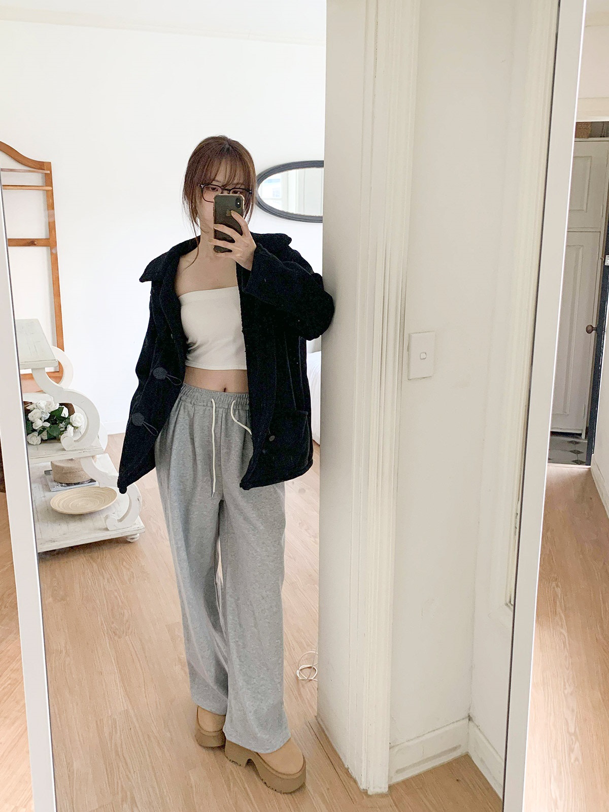 裏起毛ポケットウエストゴムツータックワイドパンツトレーニング | 詳細画像2