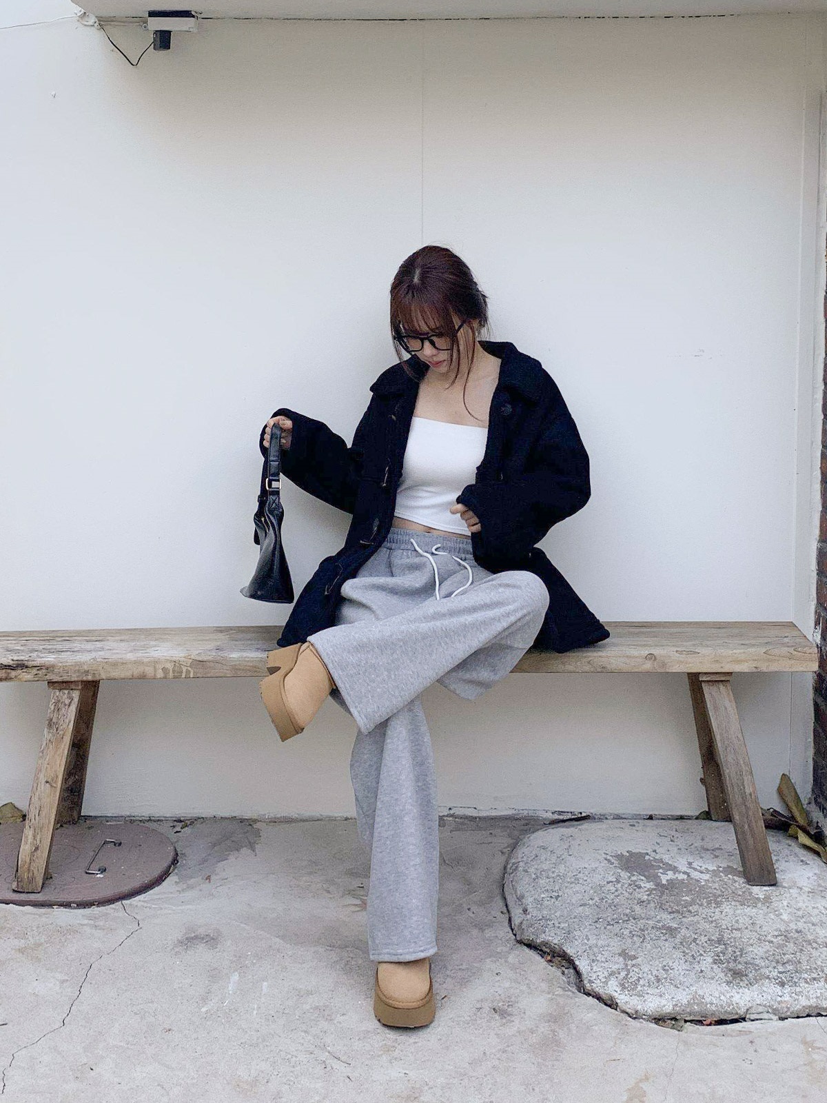 裏起毛ポケットウエストゴムツータックワイドパンツトレーニング | 詳細画像9