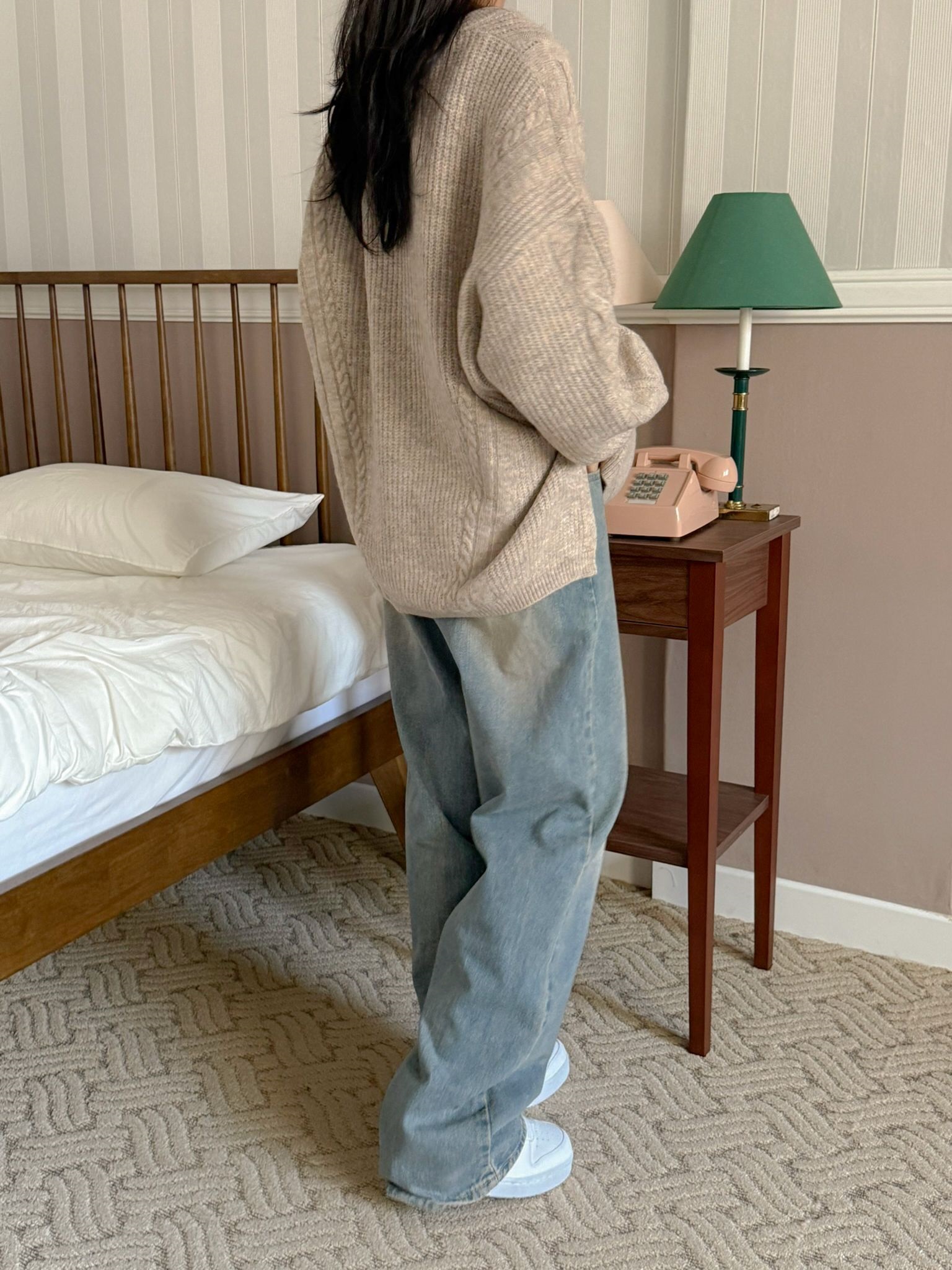 ラウンドネックルーズ長袖ニット | 詳細画像15