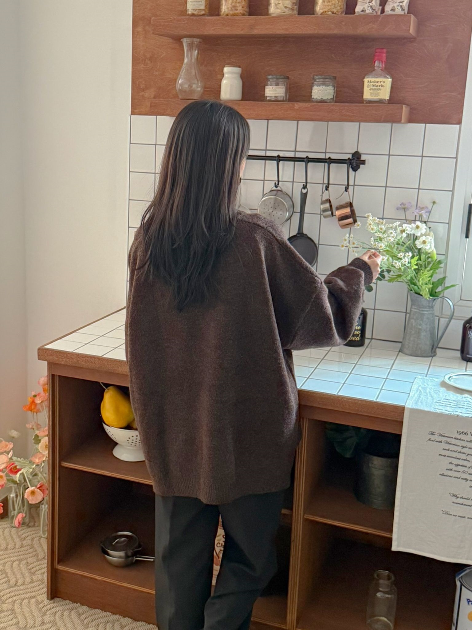 Vネックルーズ長袖ニット | 詳細画像14