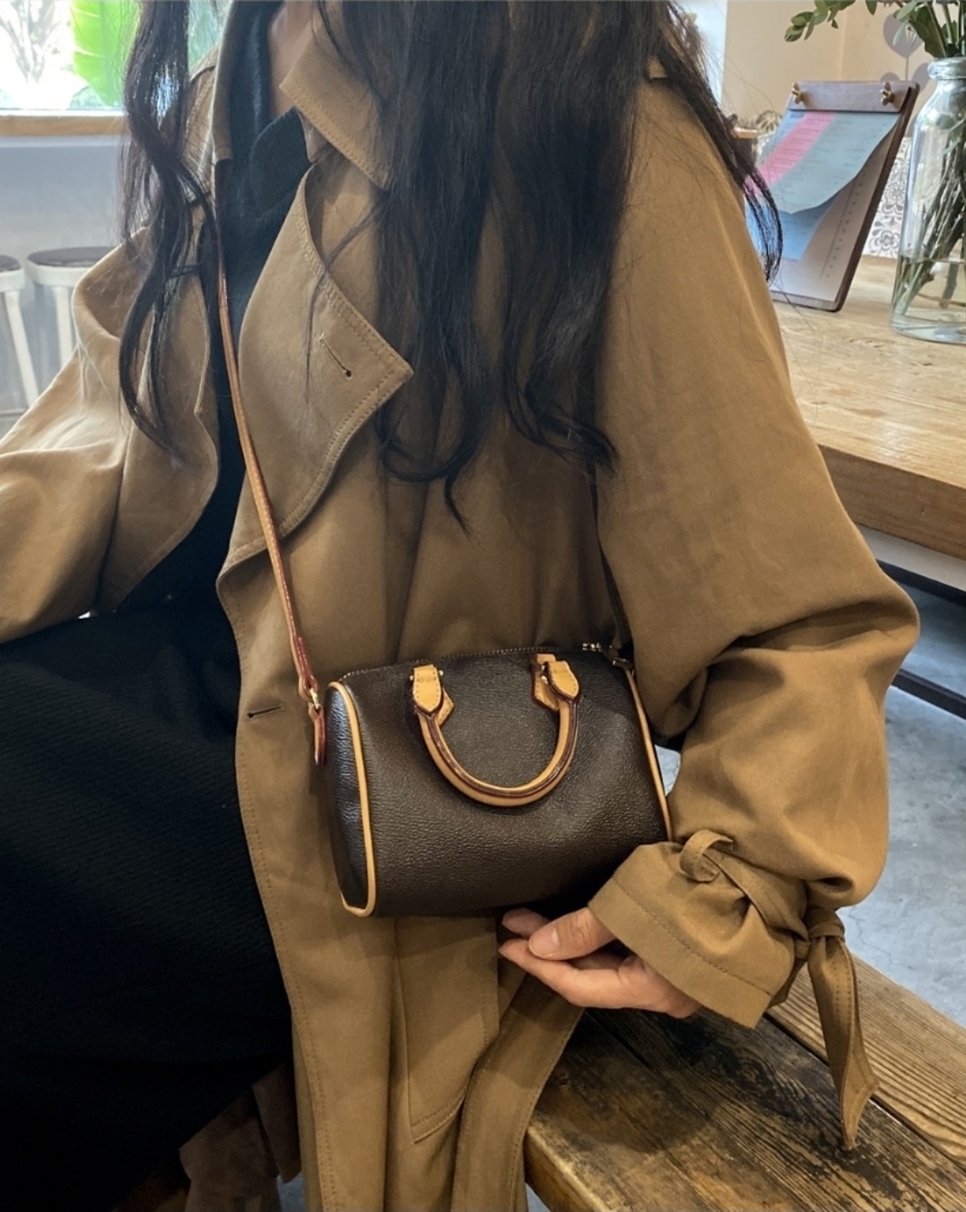 レザー調ジップアップショルダーバッグショルダーバッグ | 詳細画像2