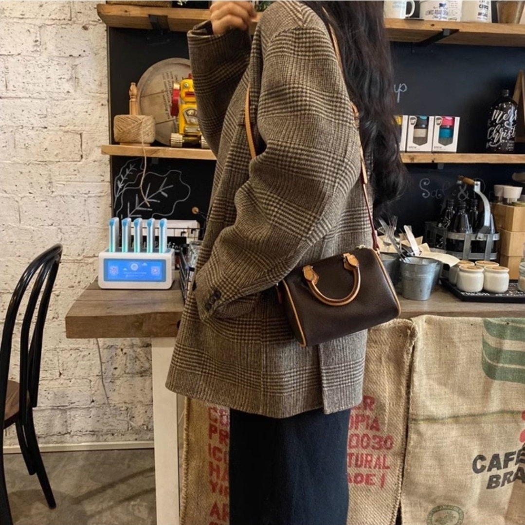 レザー調ジップアップショルダーバッグショルダーバッグ | 詳細画像4