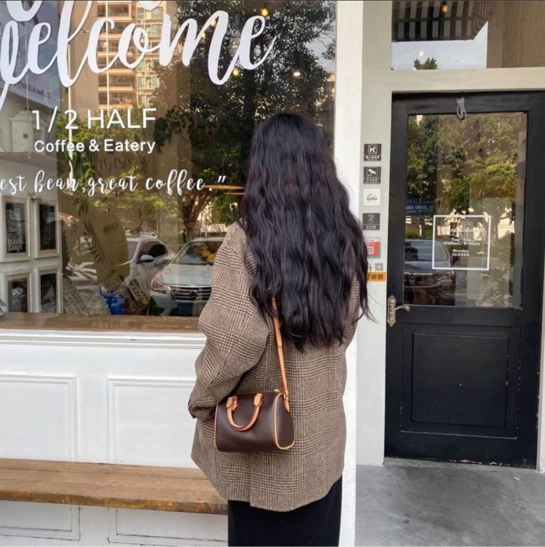 レザー調ジップアップショルダーバッグショルダーバッグ | 詳細画像5